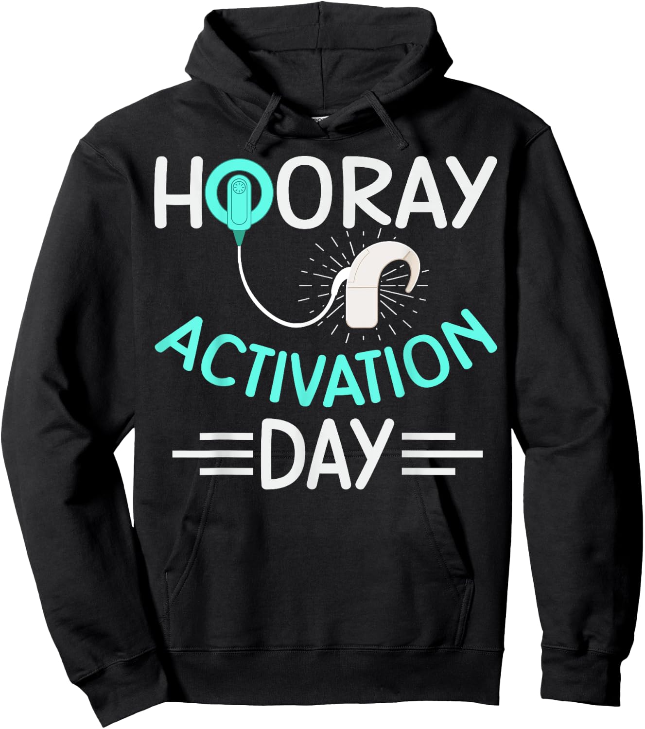 Cochlear Implant Design for a Cochlear Implant User Hoodie - Hoodie | Black