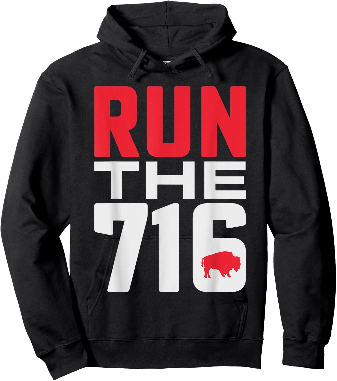 Buffalo Runner Run the 716 Buffalo NY Hoodie - Hoodie | Black