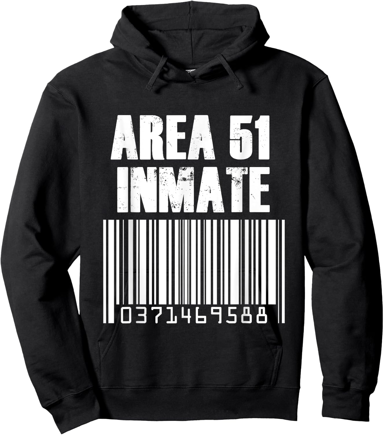 Area 51 Inmate Costume Alien Jail Barcode Hoodie - Hoodie | Black