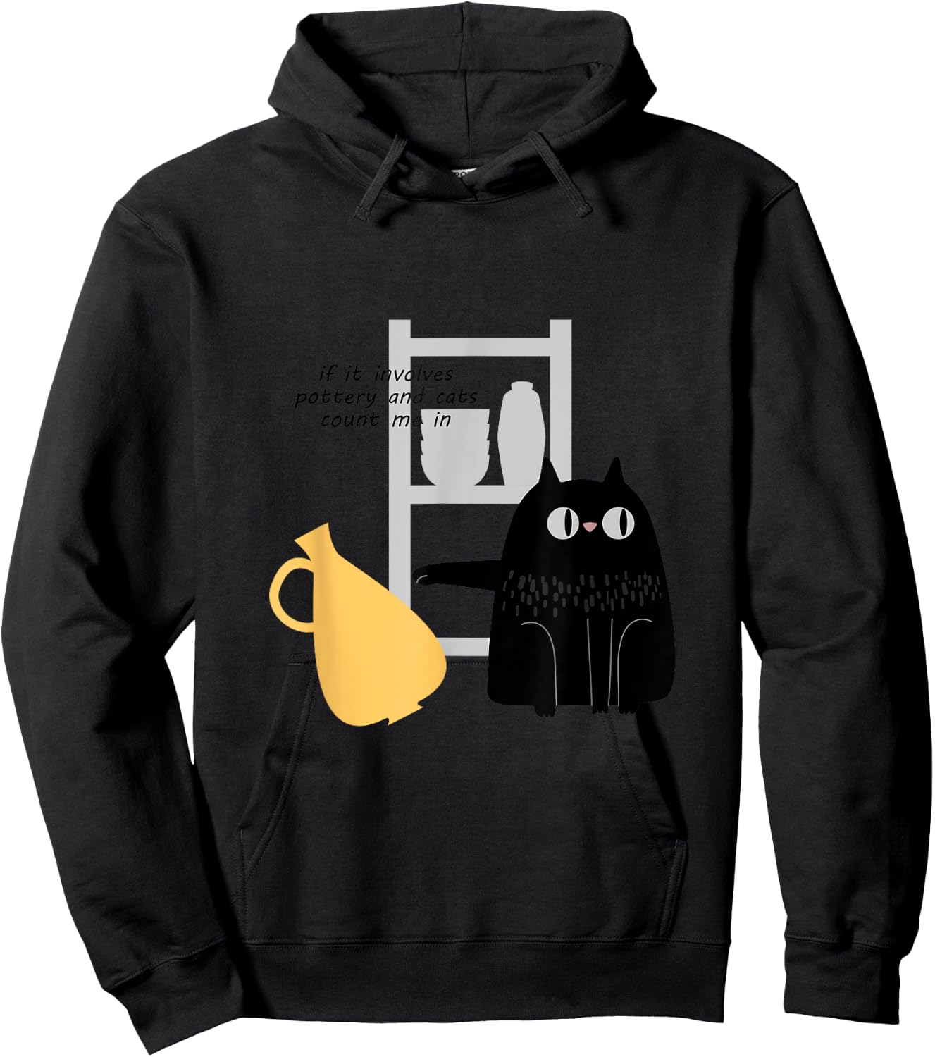 Bad Pottery Cat Hoodie - Hoodie | Black