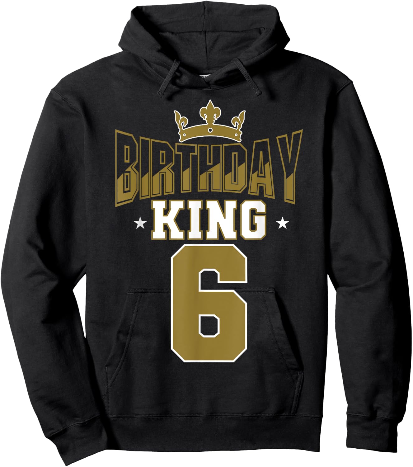 Birthday King 6 Bday Party Celebration 6th Royal Theme Hoodie - Hoodie | Black