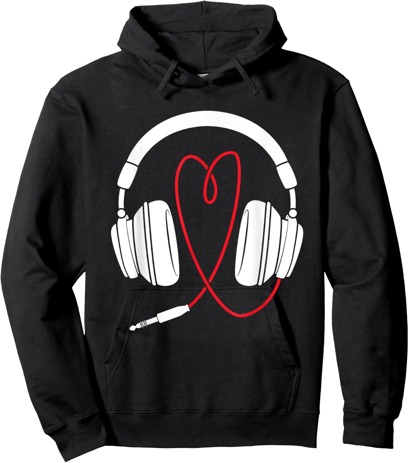 Beautiful Artsy Headohones Design - Music Love -head Phones Hoodie - Hoodie | Black