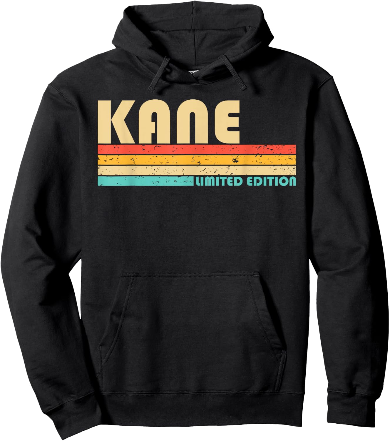 KANE Surname Funny Retro Vintage 80s 90s Birthday Reunion Hoodie - Hoodie | Black