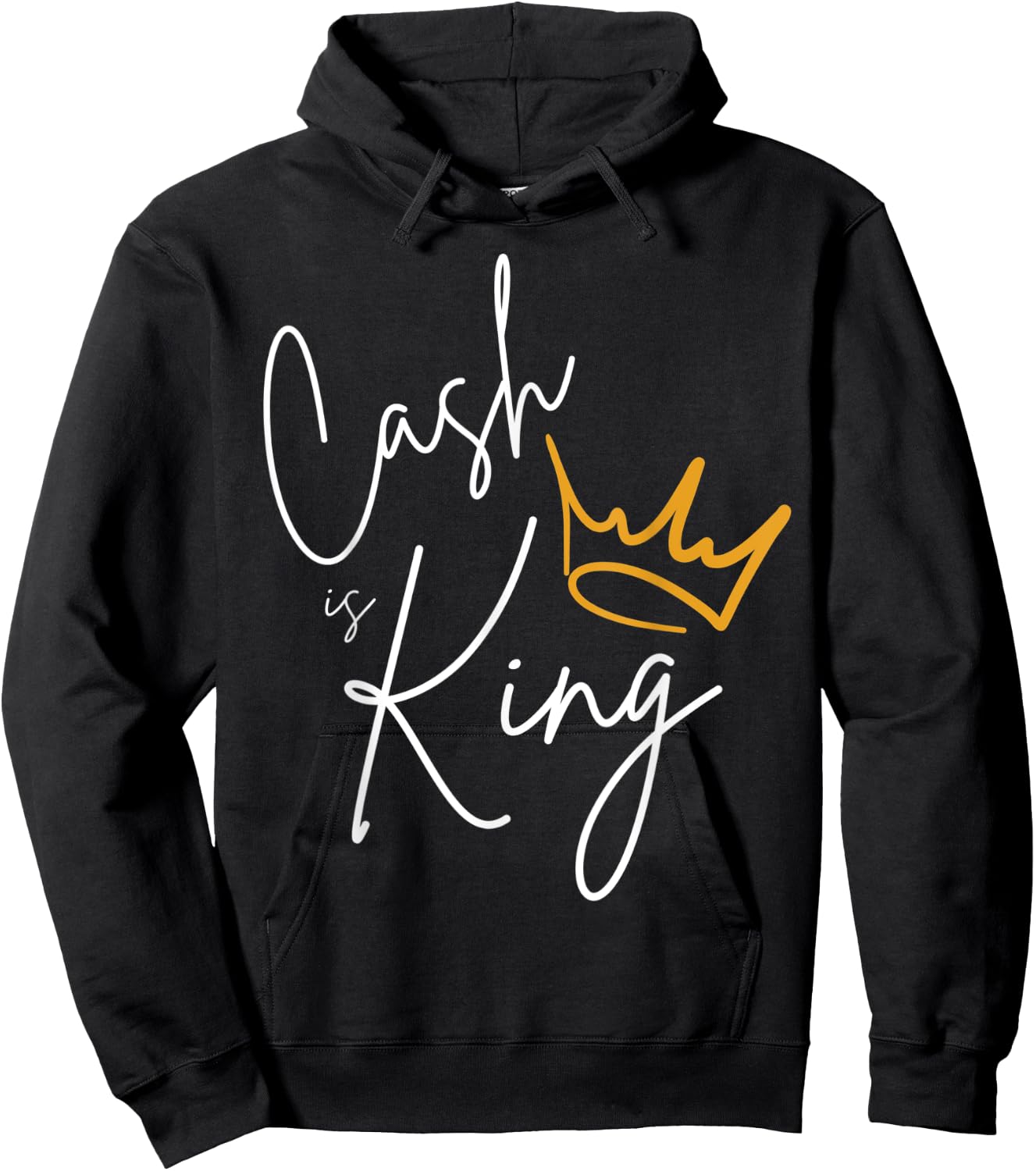 Cash is King Debt Free Journey Debt Free Lifestyle Crown Hoodie - Hoodie | Black