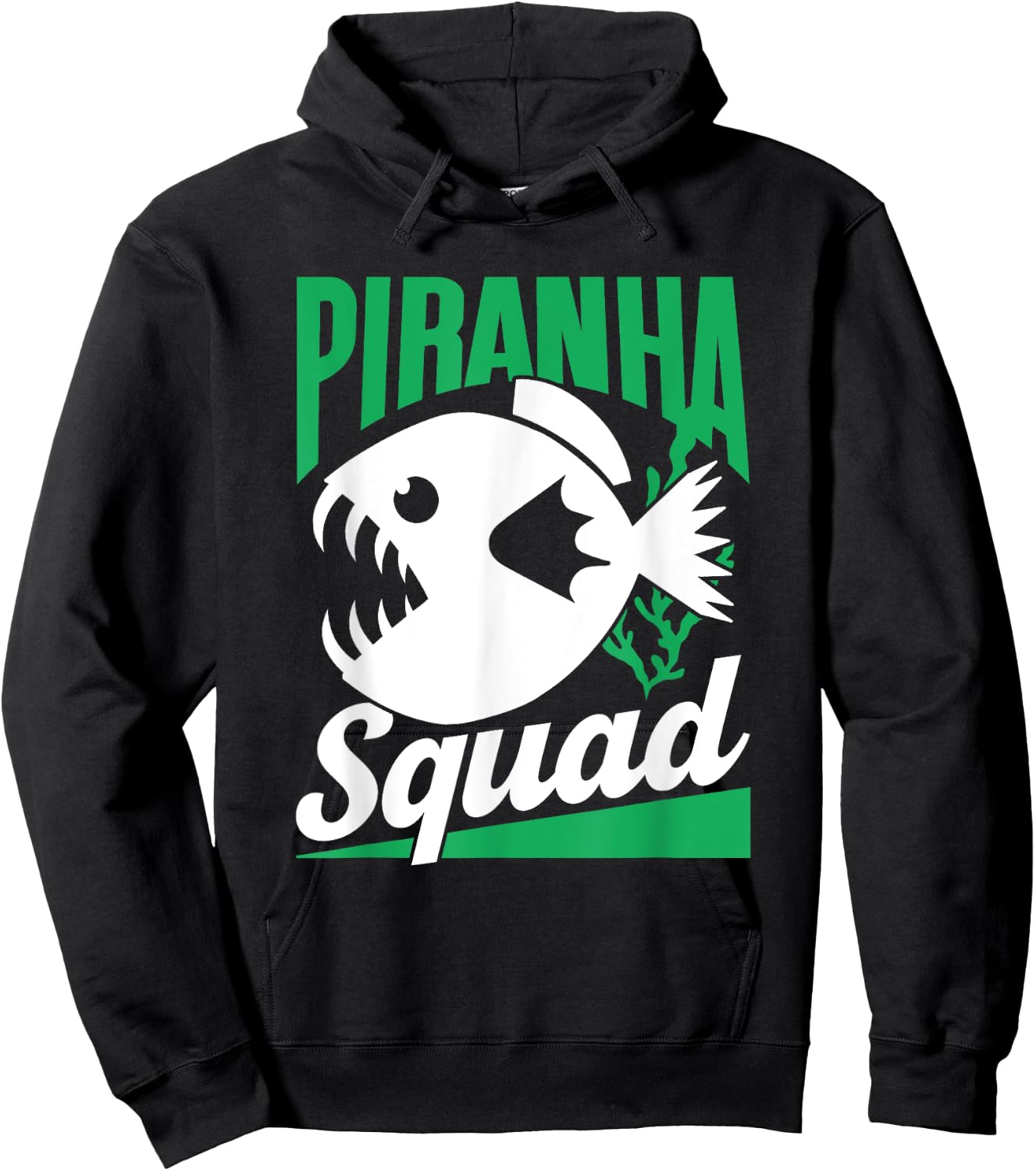 Piranha Squad Retro Lover Piranhas Fish Hoodie - Hoodie | Black