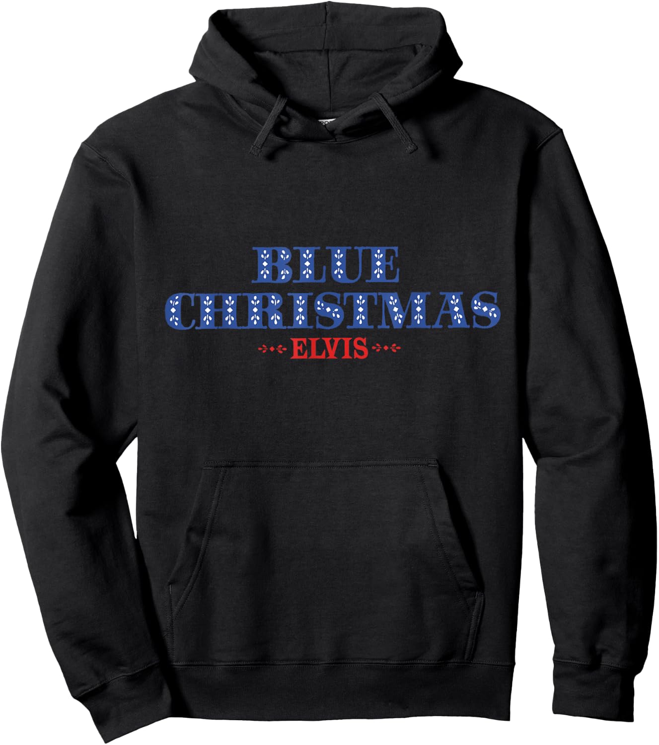 Blue Christmas Flake Filled Hoodie - Hoodie | Black