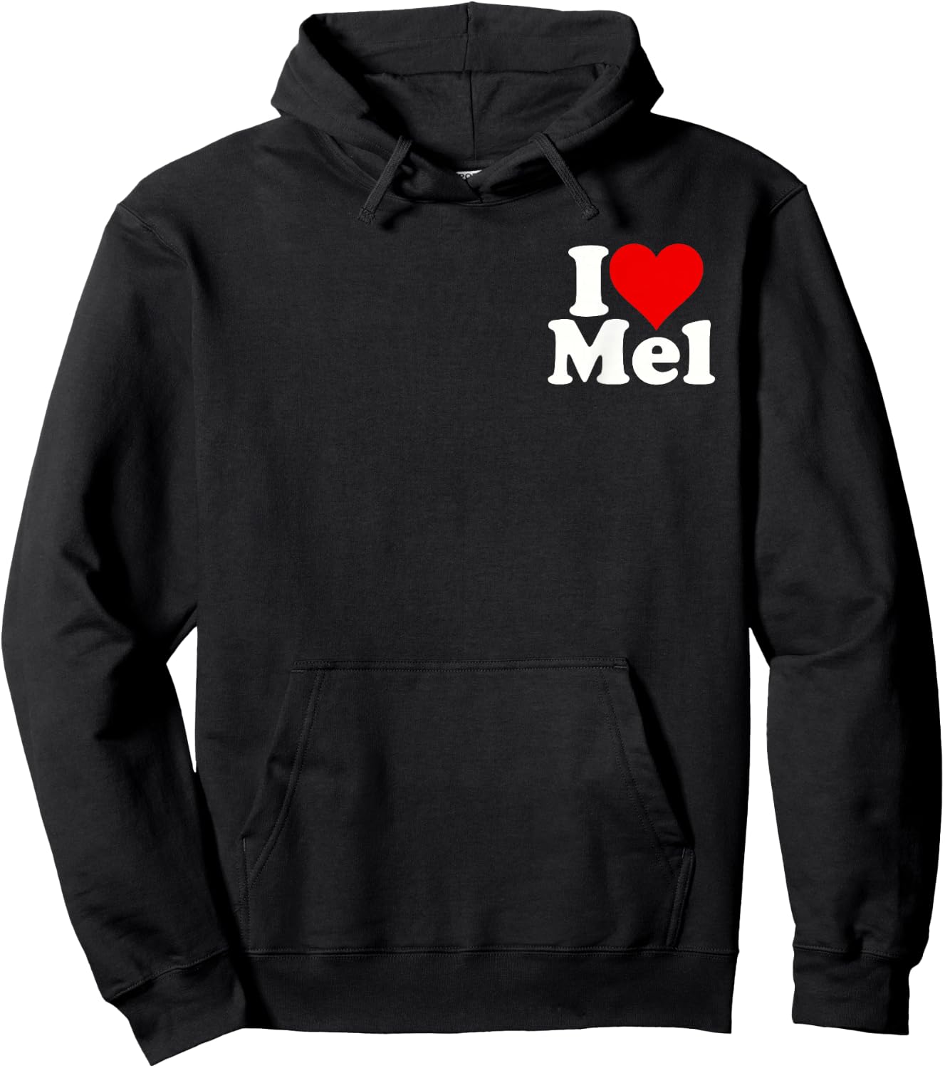 I Love Heart Mel Melvin Melanie Melinda Melissa Melody Hoodie - Hoodie | Black
