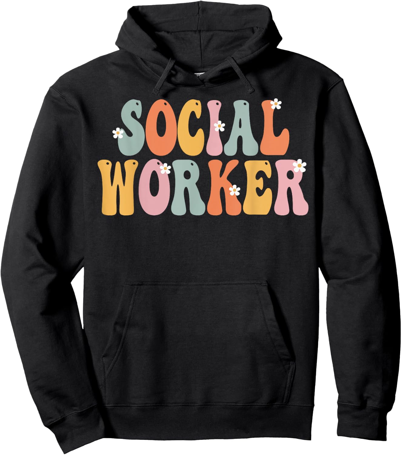 Social Worker Week Groovy Appreciation Day Work Hoodie - Hoodie | Black
