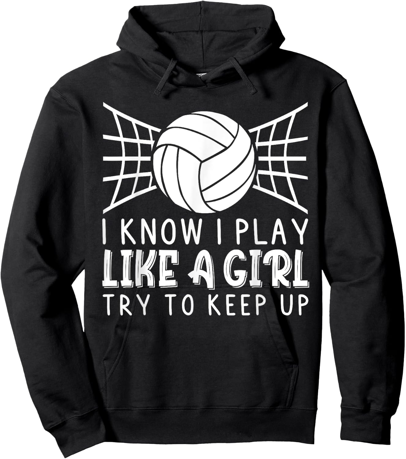 Funny Volleyball Design Girls Volleyball Player Hoodie - Hoodie | Black