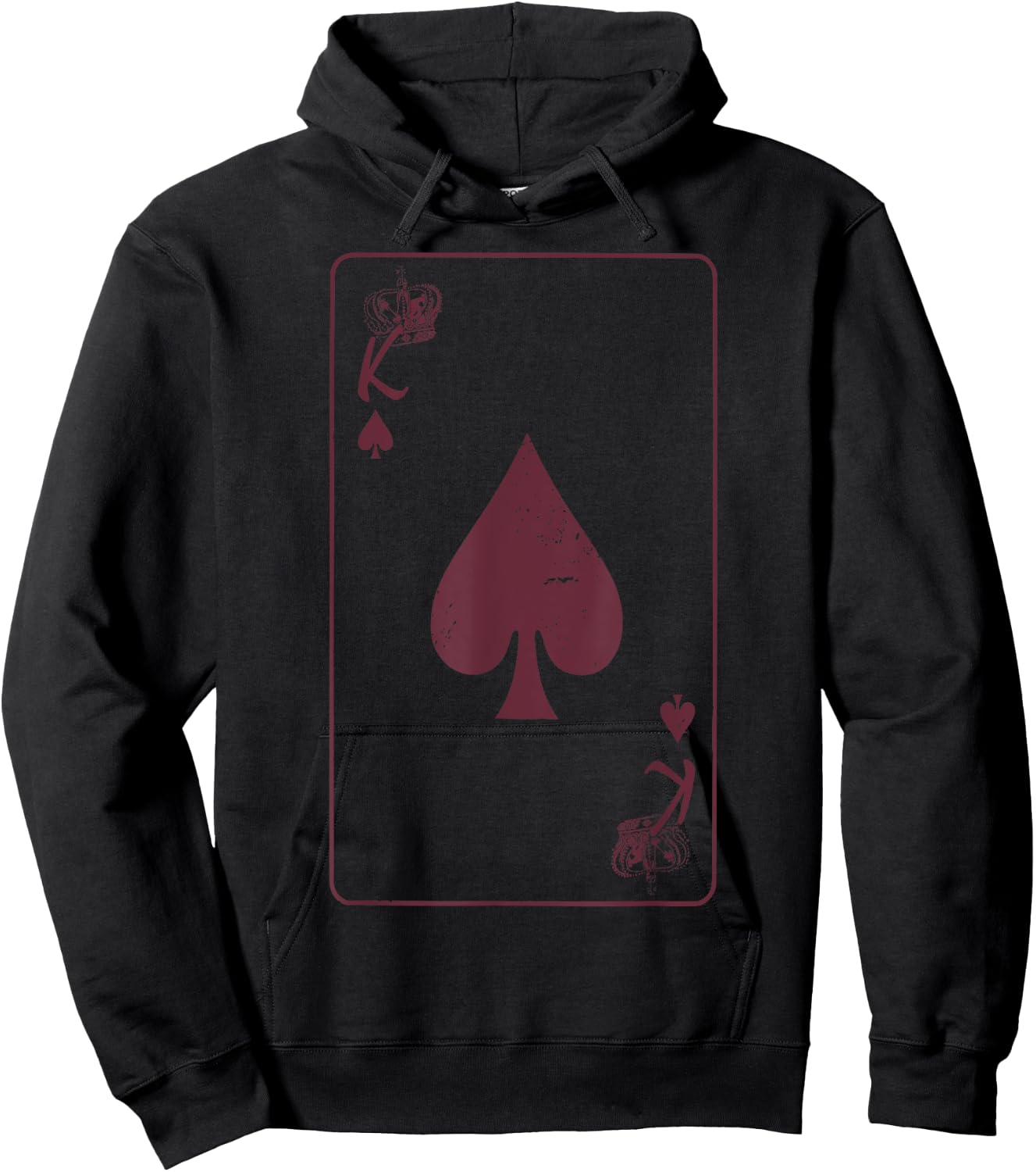 King of Hearts Poker, King of Hearts Valentine's Day Hoodie - Hoodie | Black