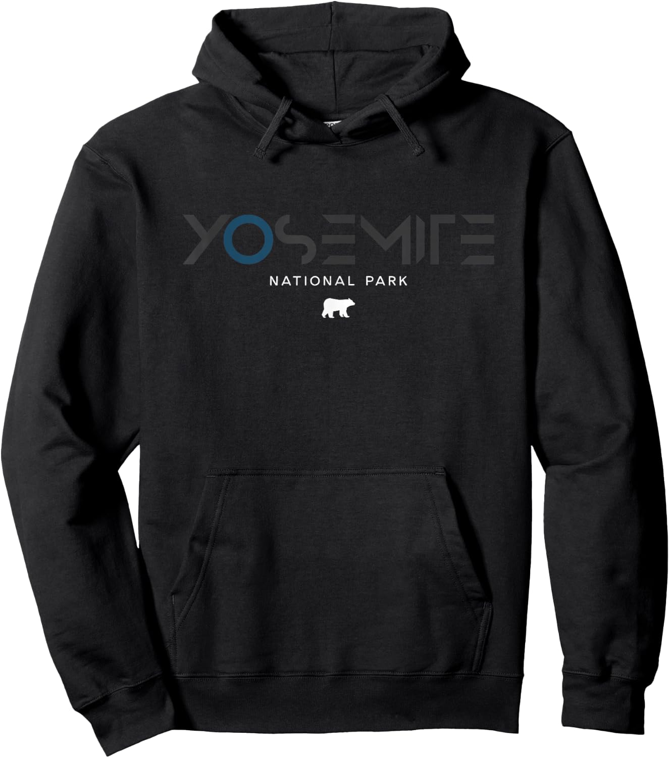 Yosemite National Park California Tonal Retro Vintage Hoodie - Hoodie | Black