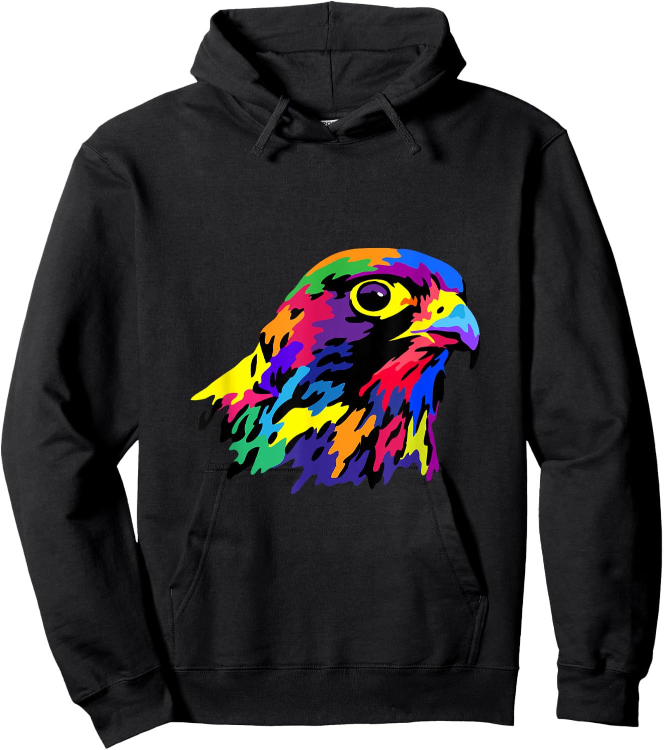Pop Art Peregrine Falcon Hawk Falconry Bird Lover Birder Hoodie - Hoodie | Black