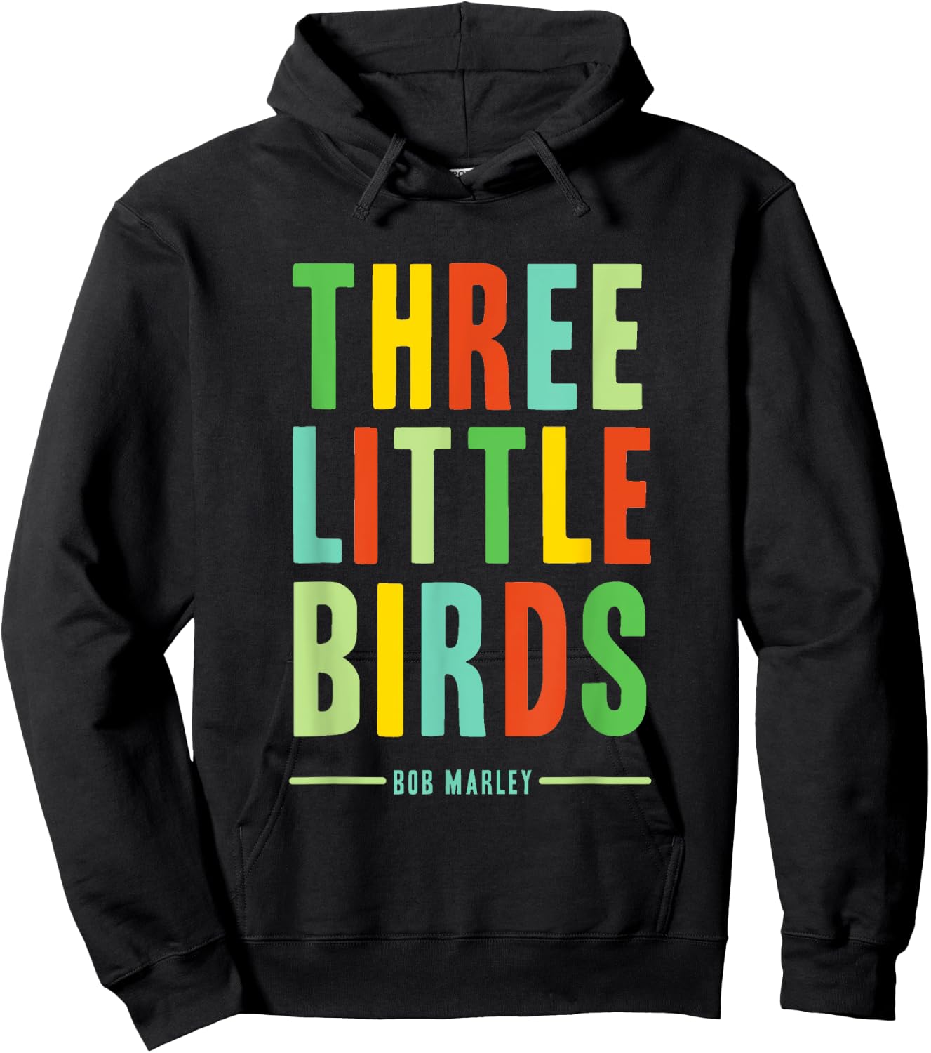 Official Bob Marley Three Little Birds Hoodie - Hoodie | Black