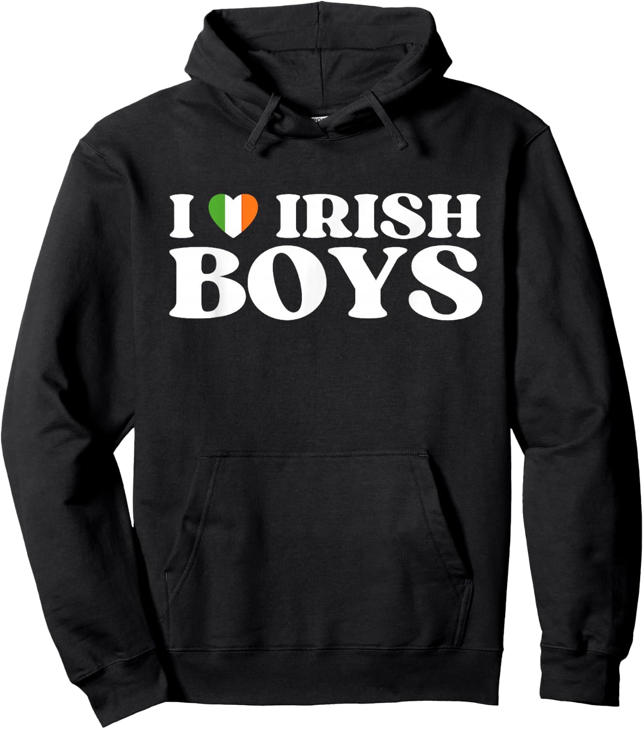 Funny I Love Irish Boys I Red Heart British Boys Ireland Hoodie - Hoodie | Black
