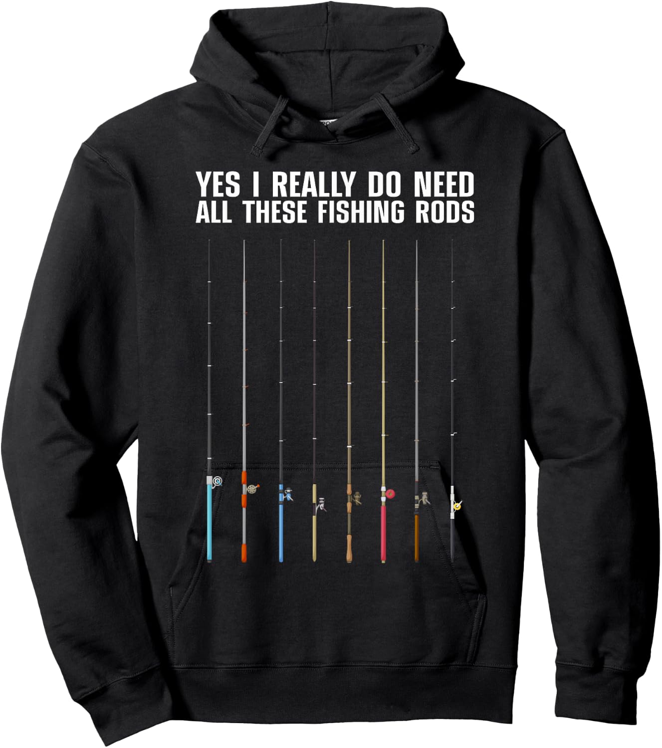Cool Fishing Women Fishermen Fishing Rod Hook Fisher Hoodie - Hoodie | Black