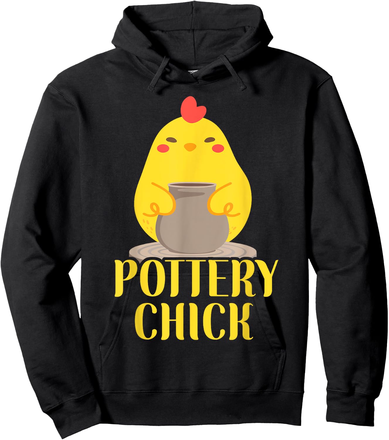 Pottery Ceramics Artist Chicken Girl Pottery Chick Hoodie - Hoodie | Black