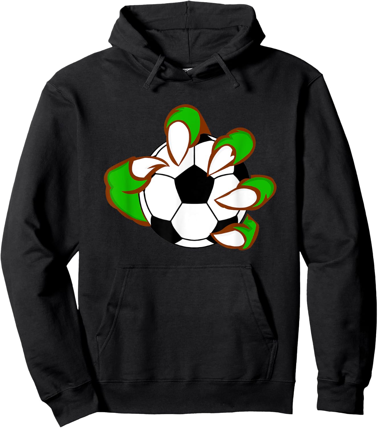 Monster Claw Football Ball Design Sport Lovers Hoodie - Hoodie | Black