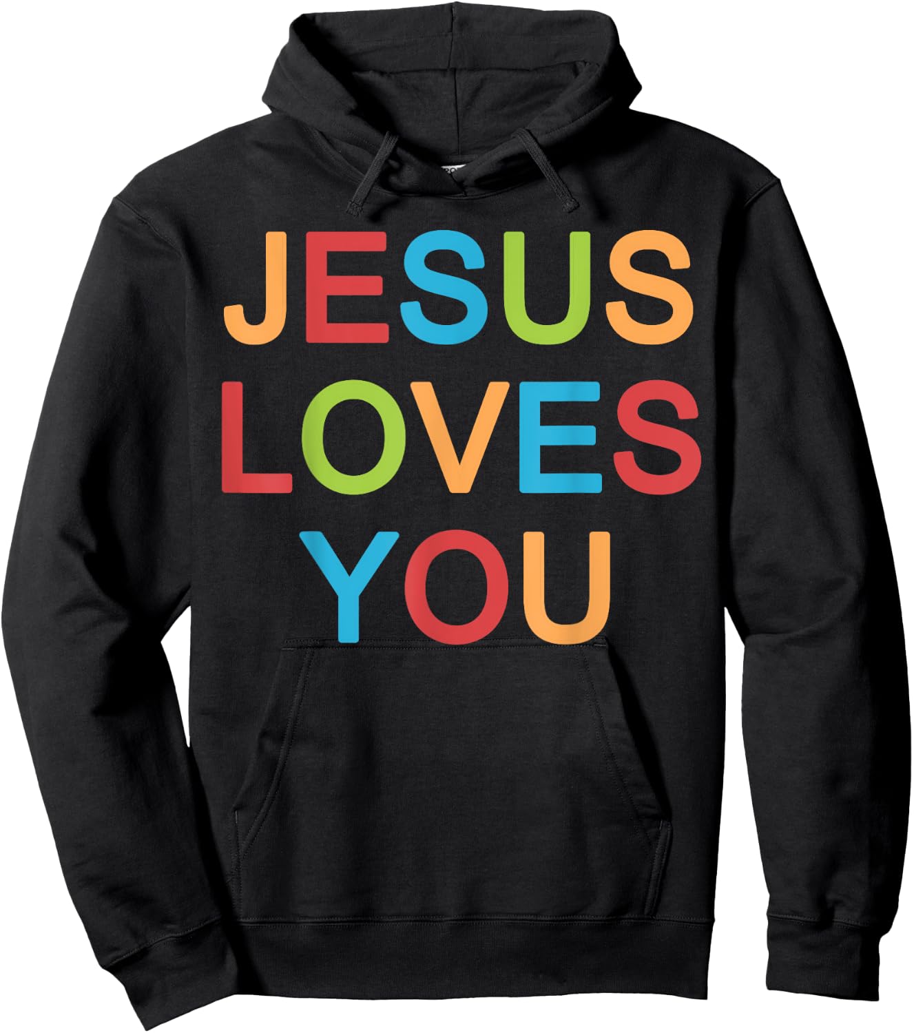 Jesus Loves You Christian Hoodie - Hoodie | Black