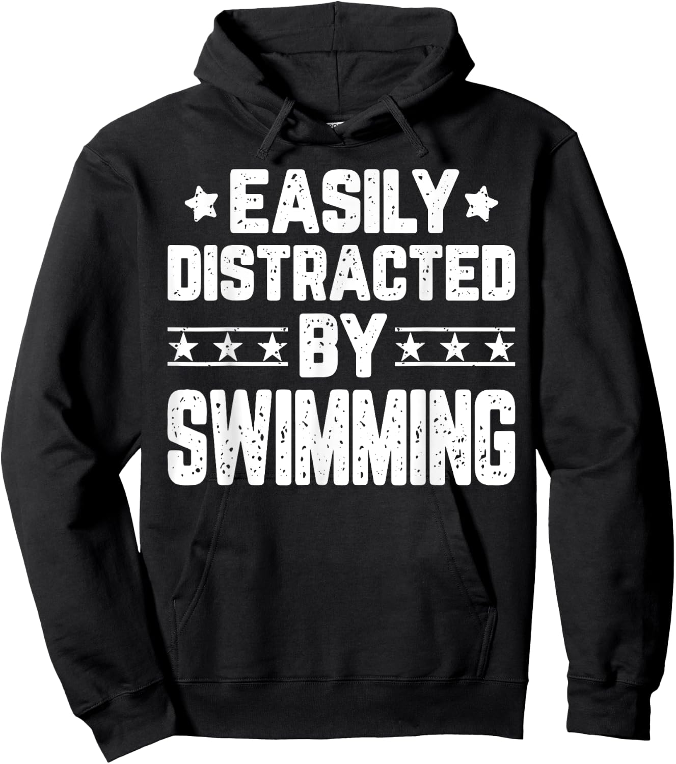 Easily Distracted By Swimming - Funny Swimmer Swimming Lover Hoodie - Hoodie | Black