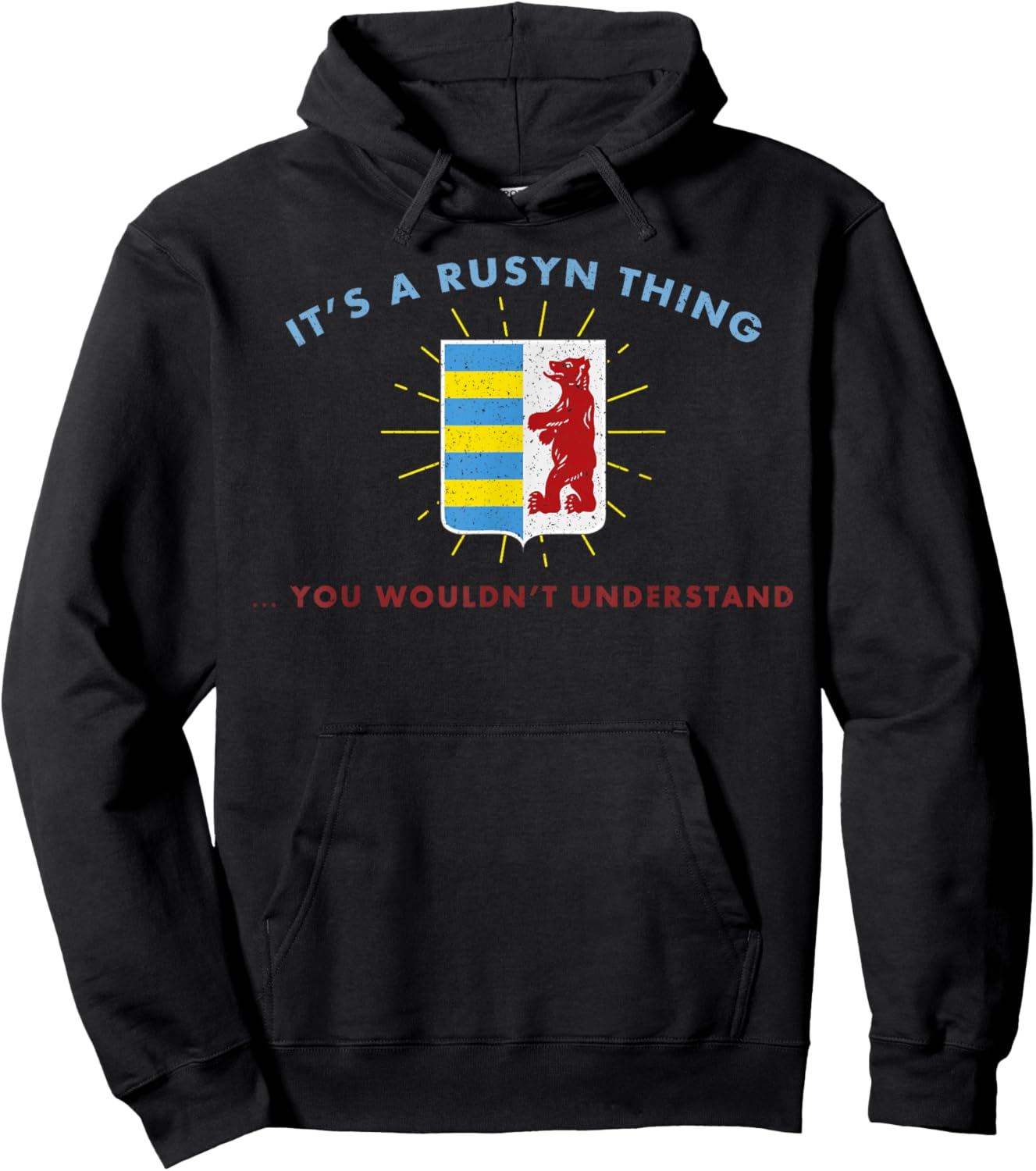 Rusyn Carpatho Slavic ethnic Carpathian diaspora Ruthenians Hoodie - Hoodie | Black