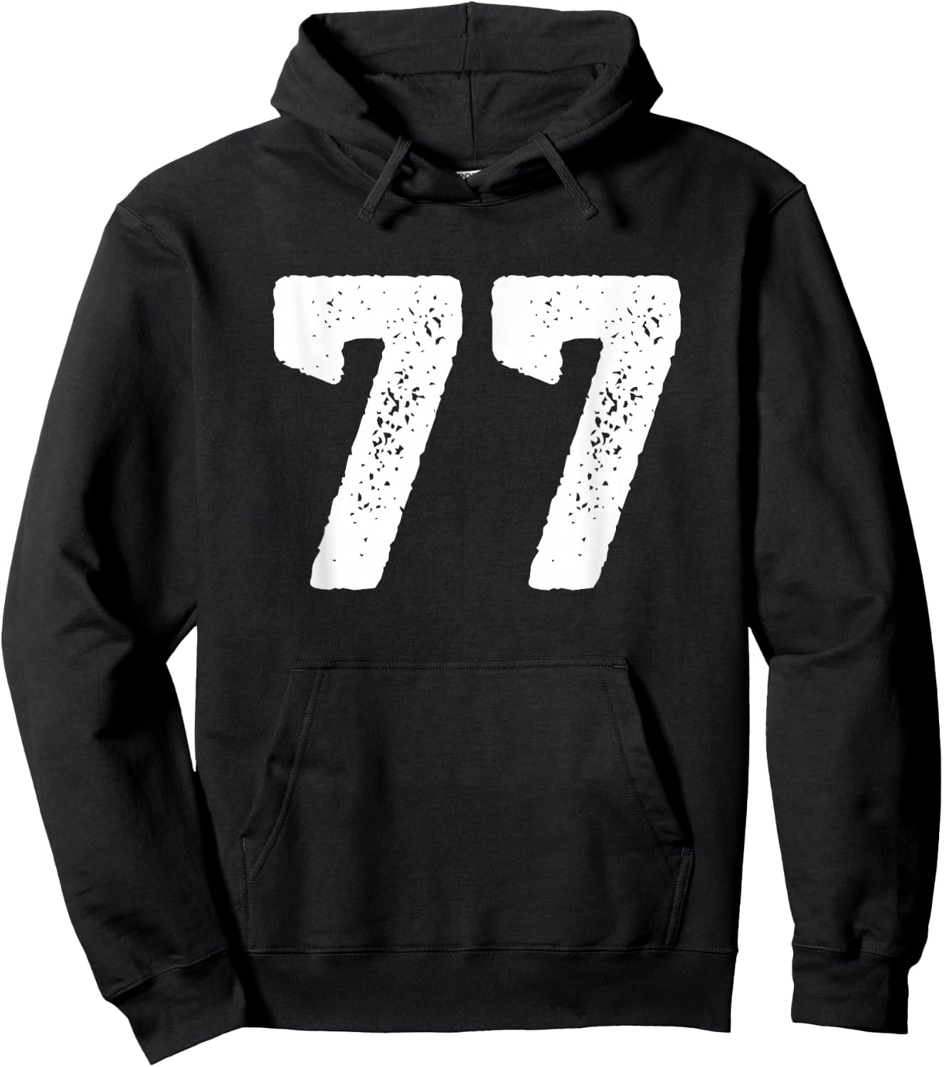 Number 77 Years Anniversary Sports Team Player Hoodie - Hoodie | Black