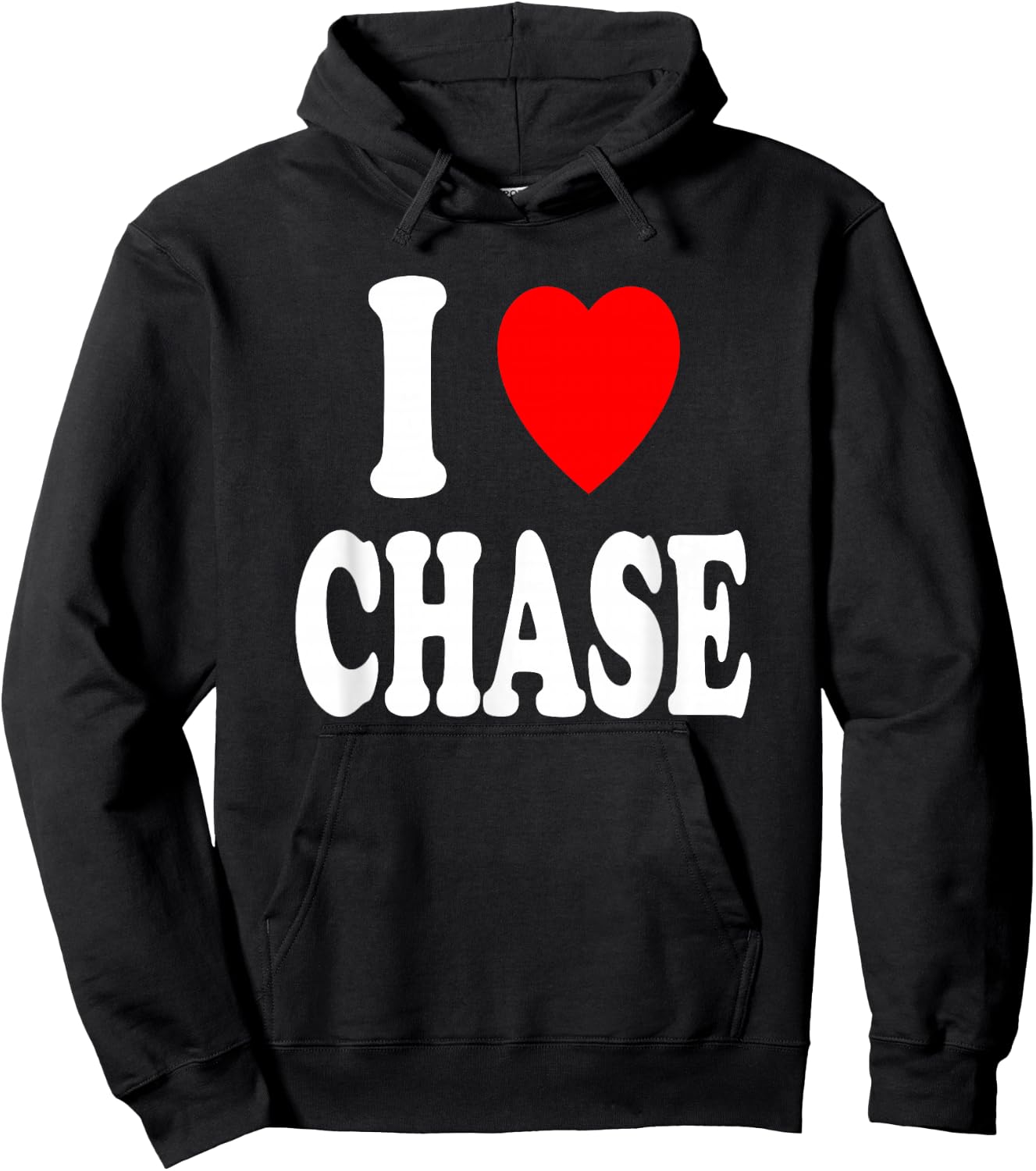 I Heart (Love) Chase Cute Matching Couple Spouse Hoodie - Hoodie | Black