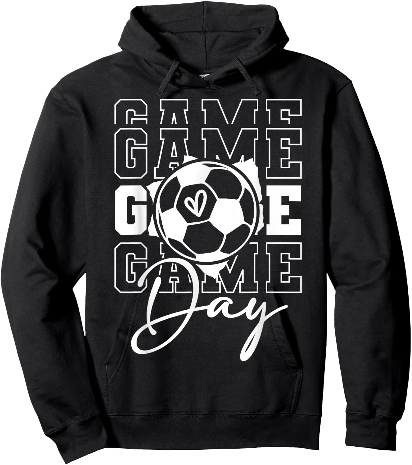 Game Day Soccer Hoodie - Hoodie | Black