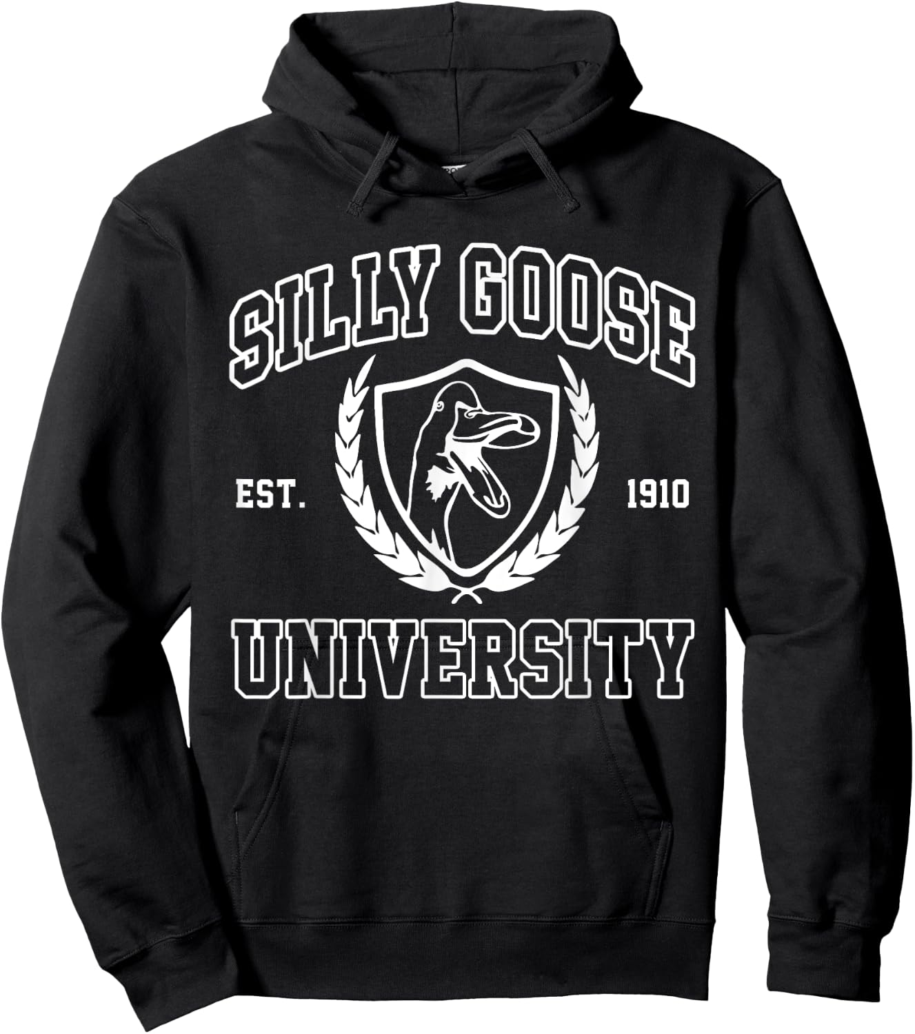 Silly Goose University Meme Funny Hoodie - Hoodie | Black