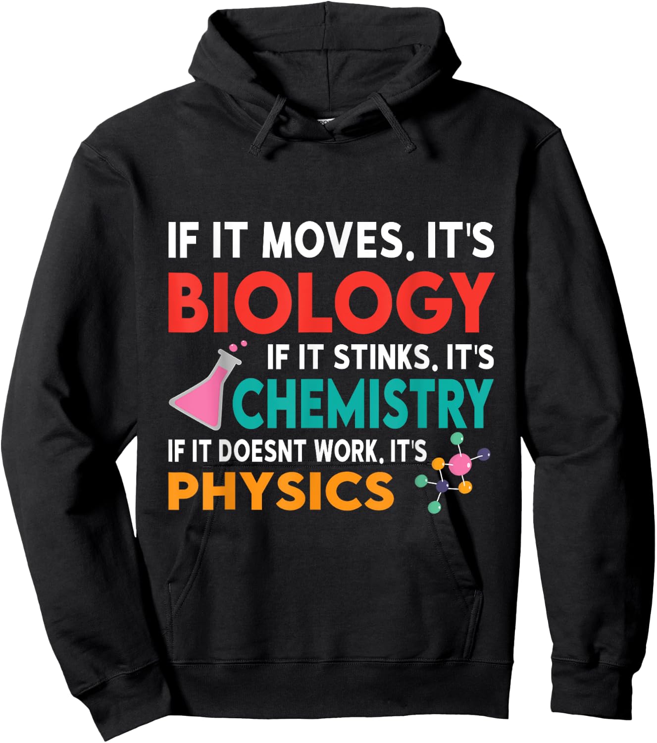 Biology or Chemistry. If it Doesnt Work It's Physics Hoodie - Hoodie | Black