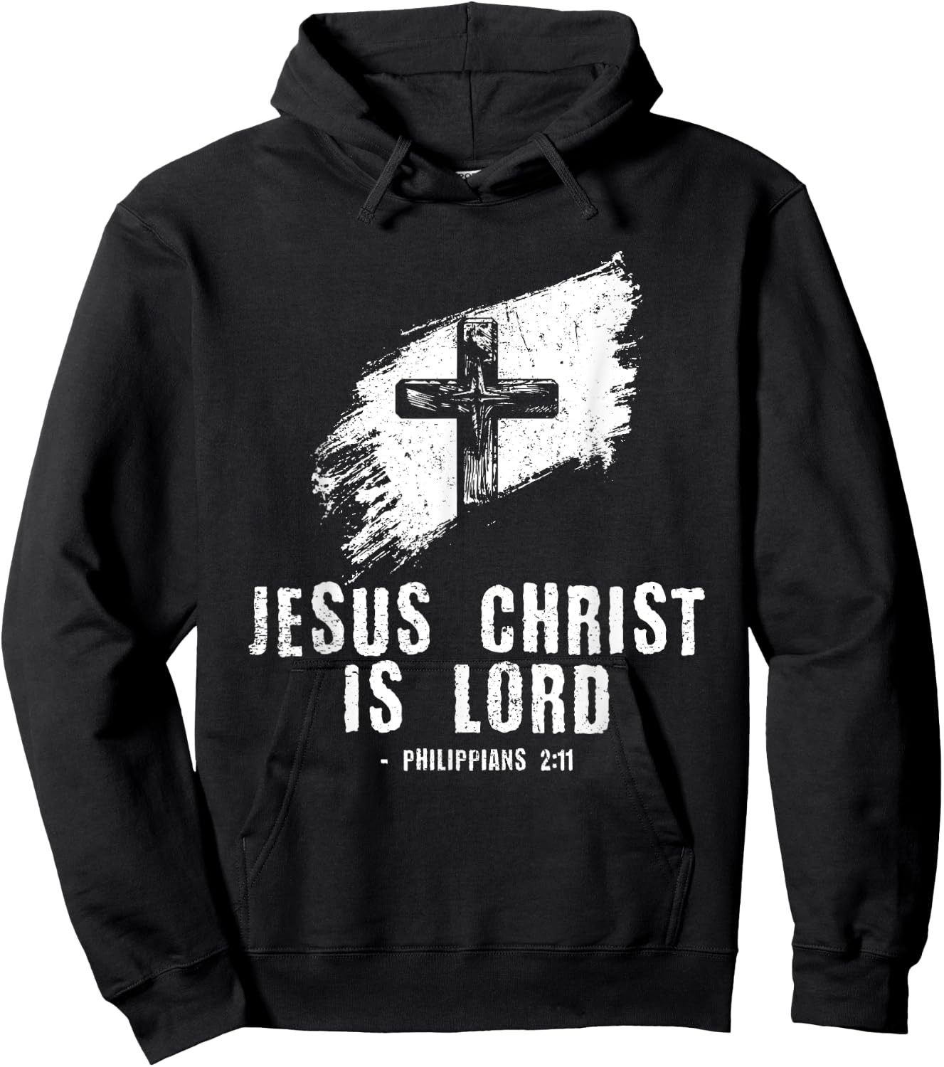Jesus is Lord Bible Verse Philippians 2:11 Christianity Hoodie - Hoodie | Black