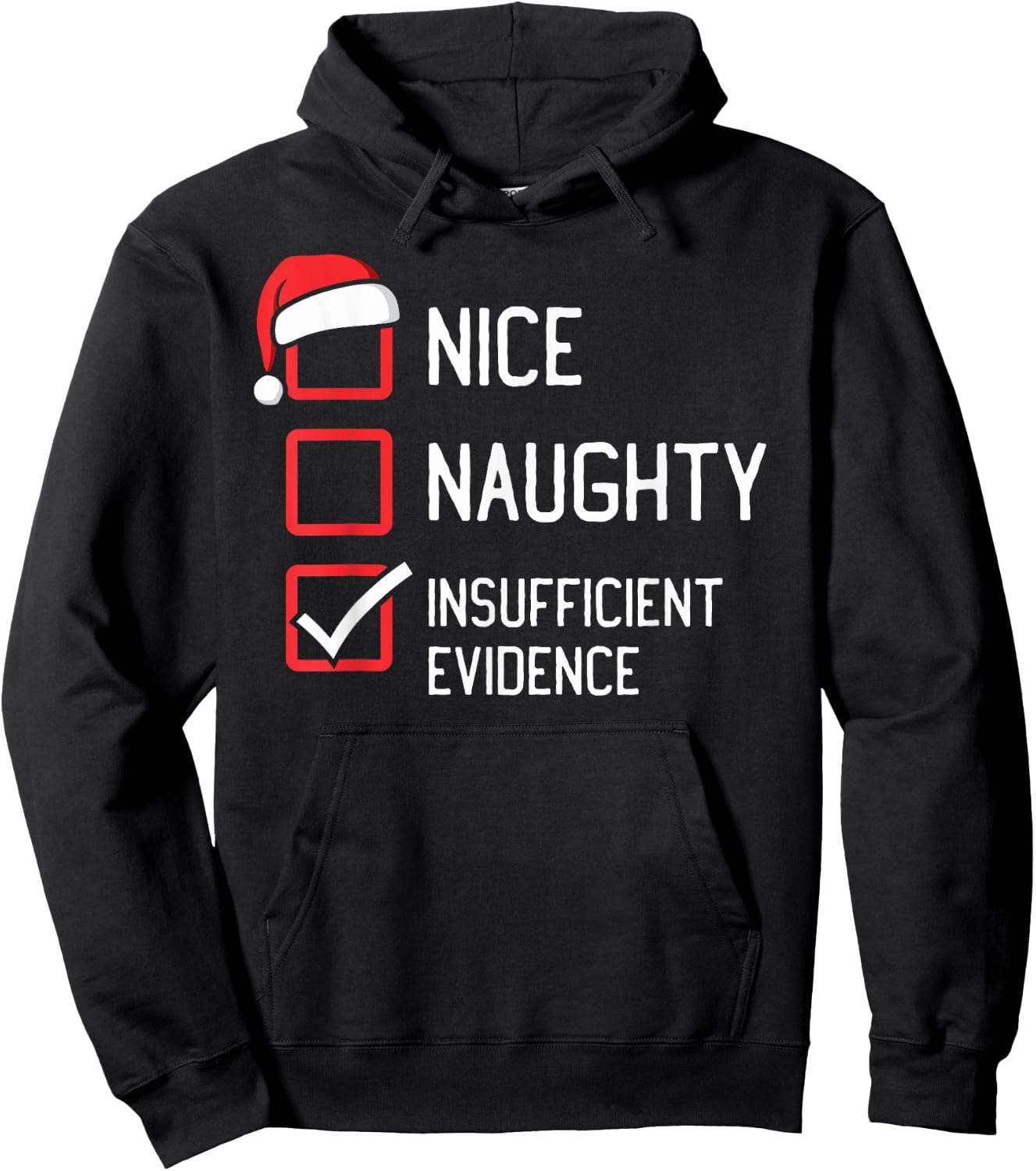 The List Group Family Matching Shirts By HumorPack -Adults Black Small Christmas Letter Print Hoodie - Hoodie | Black