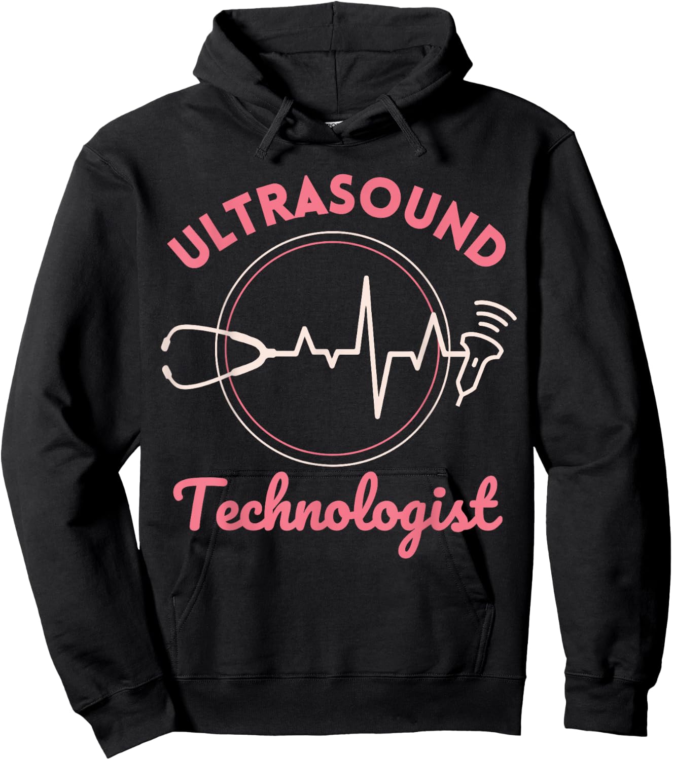 Sonographer Ultrasound Technologist US U/S OB Sono Nurse Hoodie - Hoodie | Black