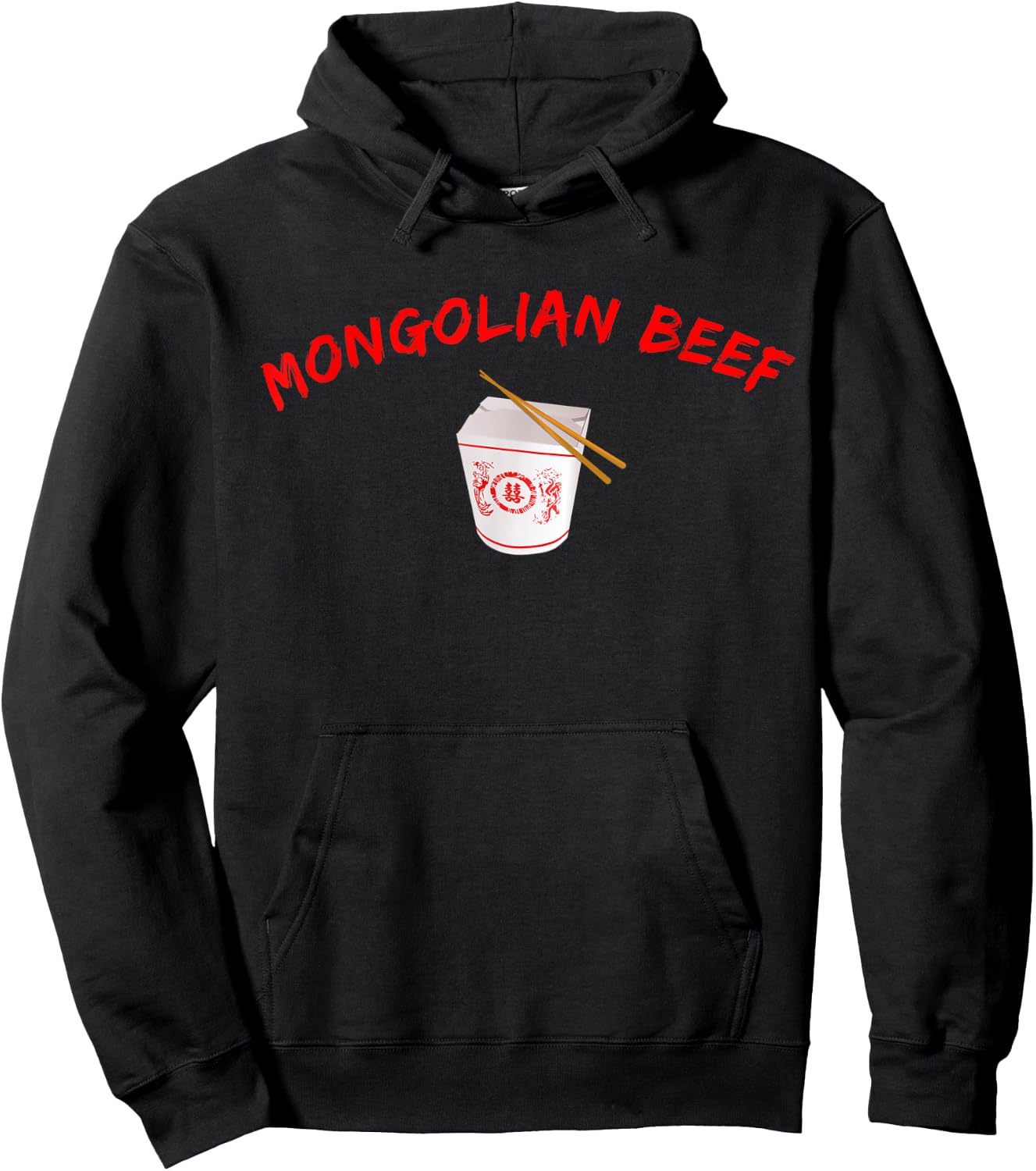 Graphic Chinese Food Apparel-Mongolian Beef Hoodie - Hoodie | Black