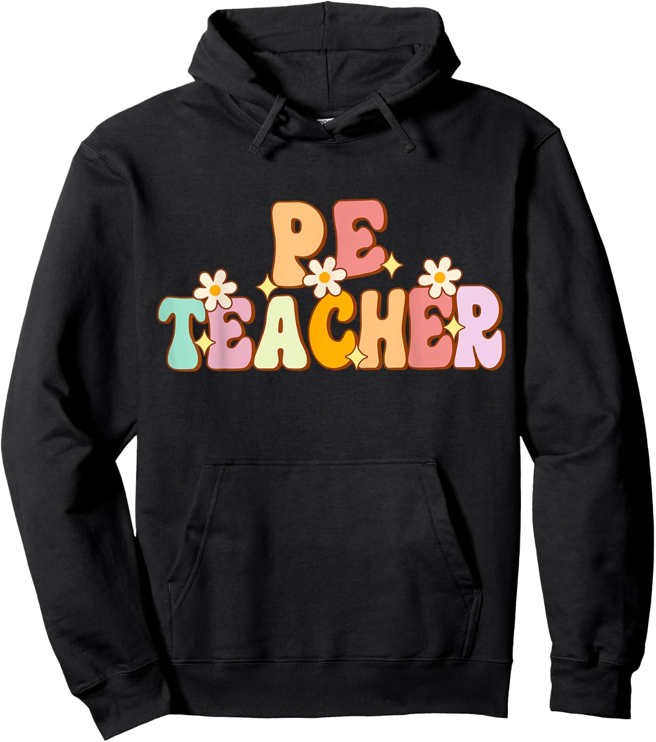 Groovy Physical Education Teacher PE Squad back To School Hoodie - Hoodie | Black