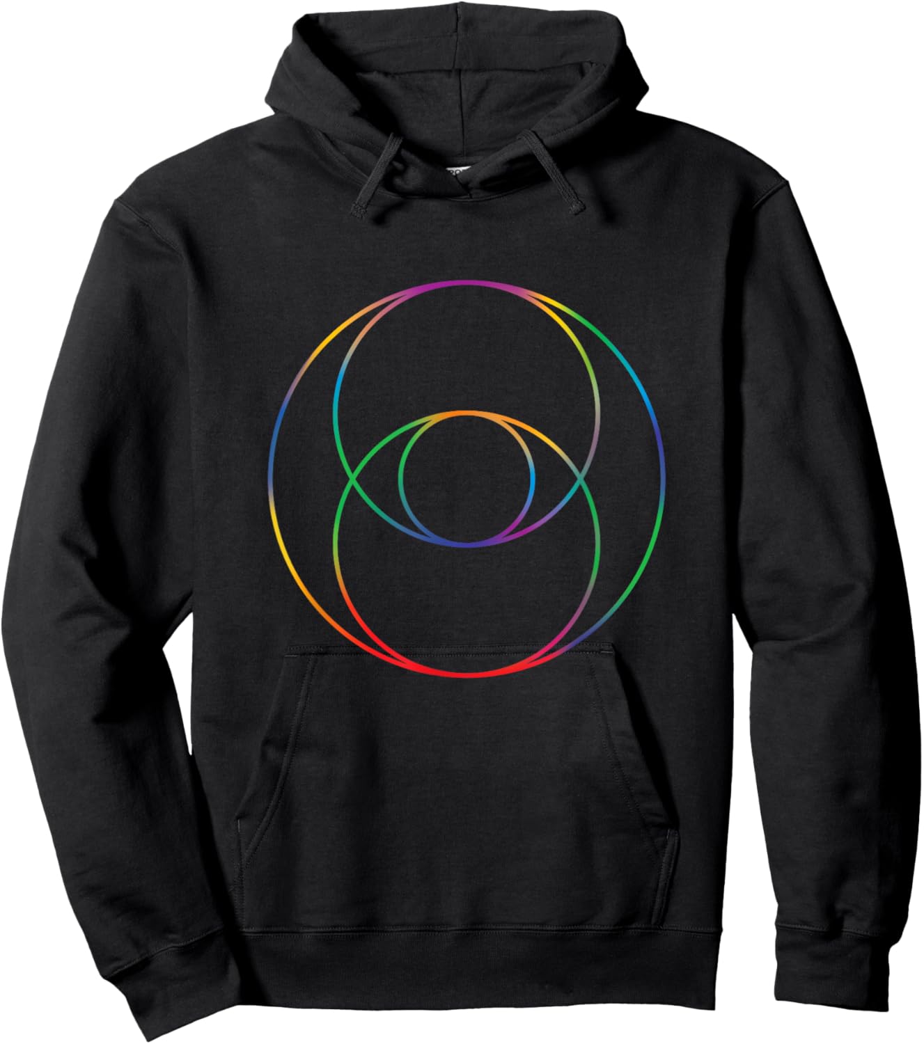 Sacred Geometry Vesica Piscis Geometric Pattern Chakra Hoodie - Hoodie | Black