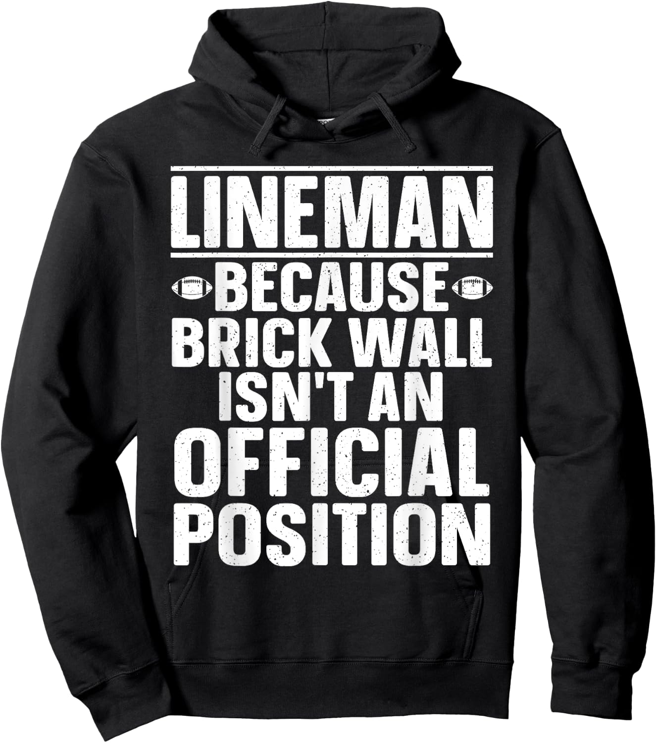 Lineman Football Art Women Football Player Lineman Hoodie - Hoodie | Black