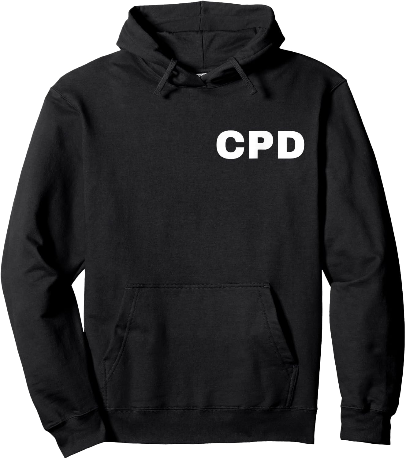 CPD Chicago Police Department Uniform On Duty FRONT PRINT Hoodie - Hoodie | Black