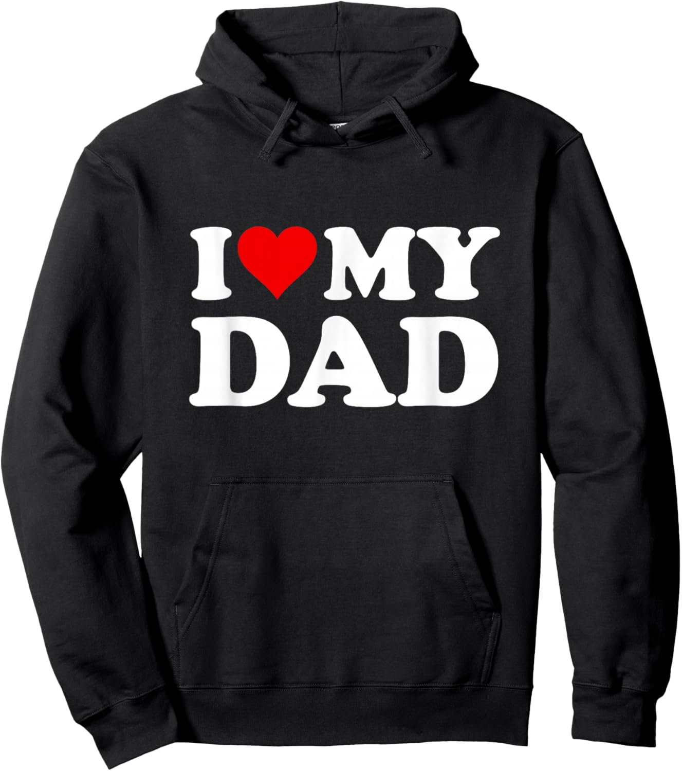 Red Heart I Love My Dad Hoodie - Hoodie | Black