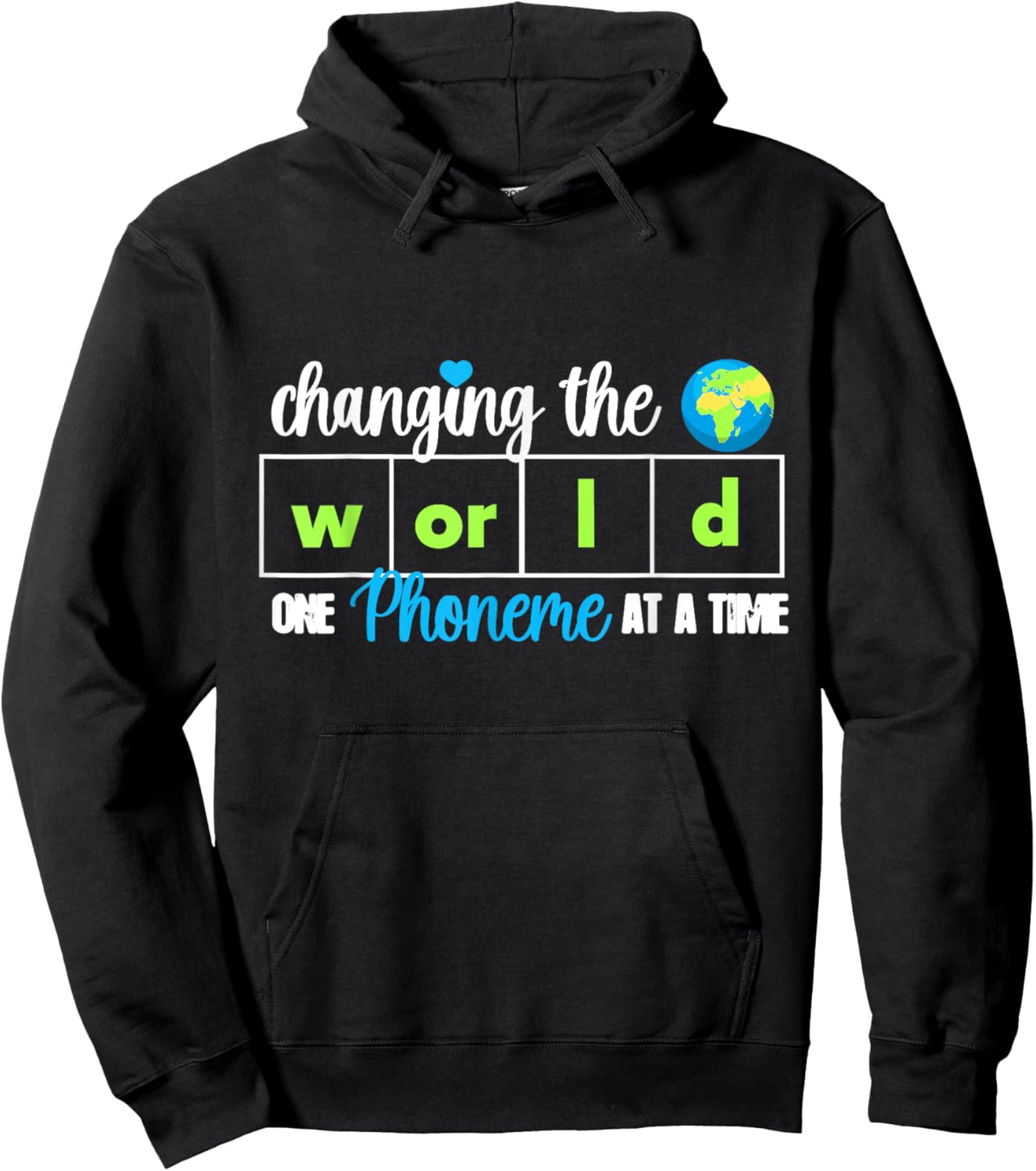 Changing The World One Phoneme At A Time Dyslexia Teacher Hoodie - Hoodie | Black