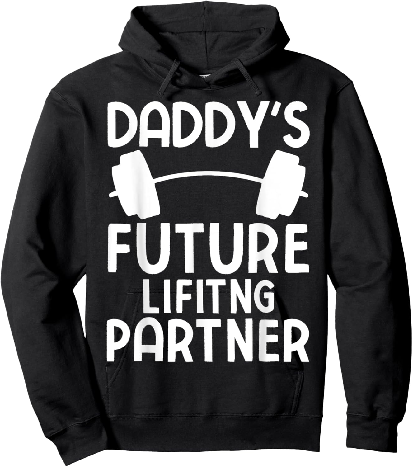 Daddy's Future Lifting Partner Funny Bodybuilding Kids Hoodie - Hoodie | Black