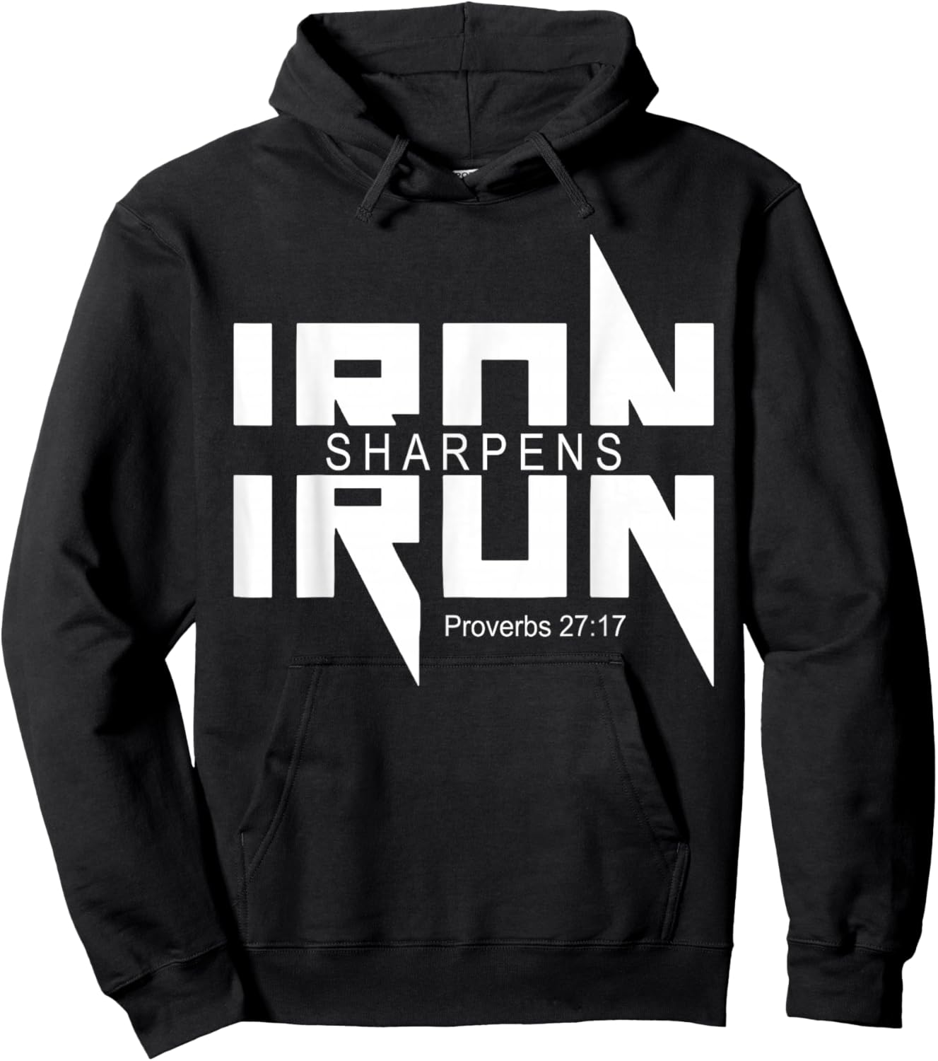 Iron Sharpens Iron Bible Jesus Faith Religious Christian Hoodie - Hoodie | Black