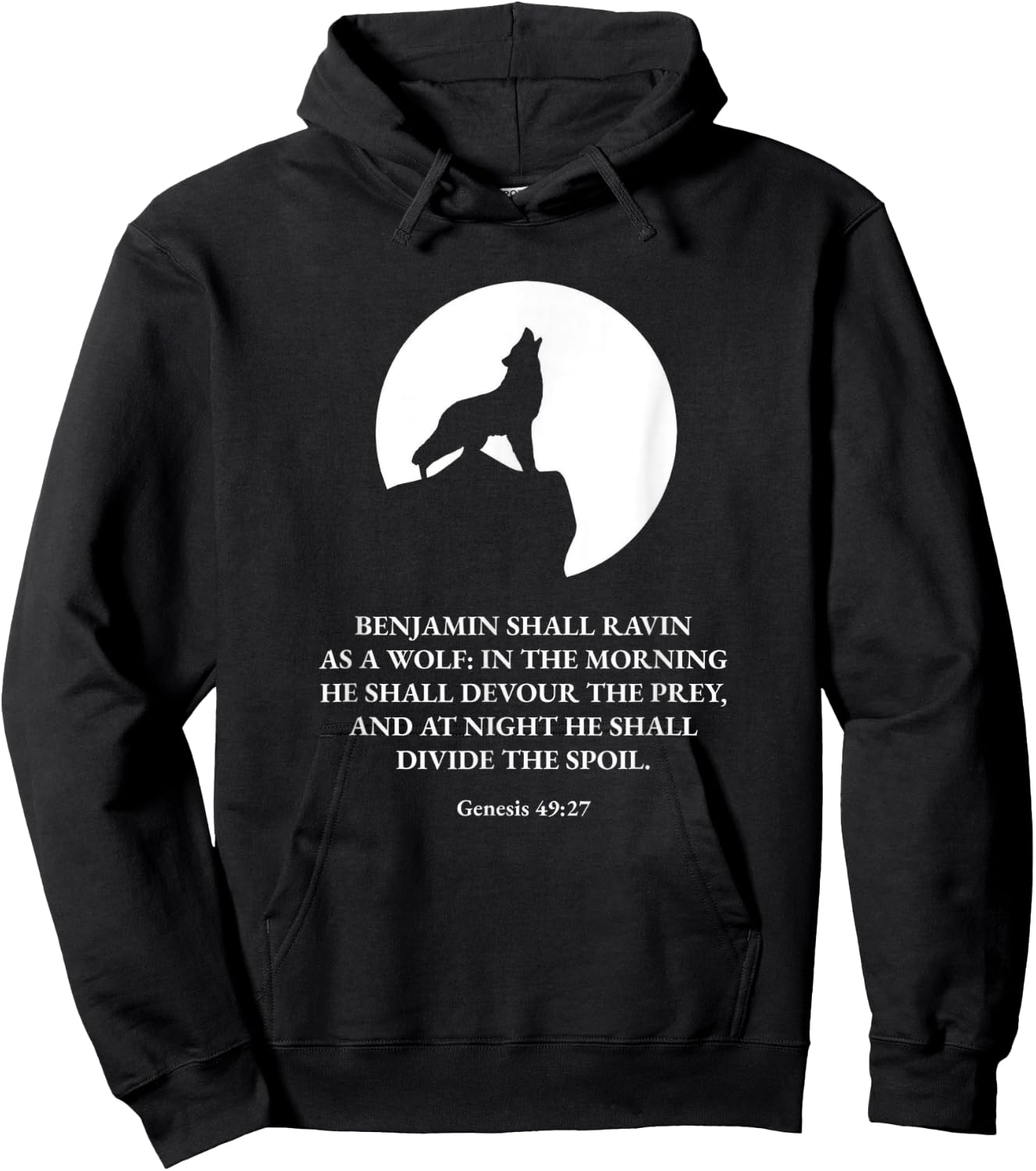 Proverbs Bible Study Genesis 49 27 Hoodie - Hoodie | Black
