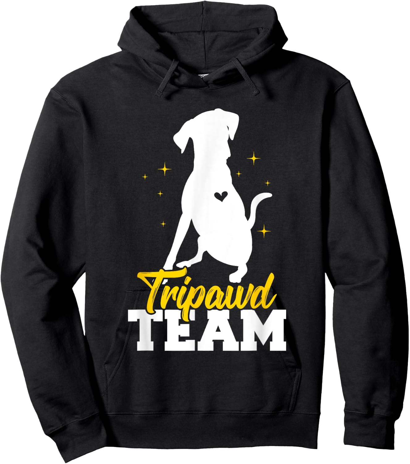 Tripawd Team Leg Amputee Dog Tripaw Dogs Tripod Dog Owners Hoodie - Hoodie | Black