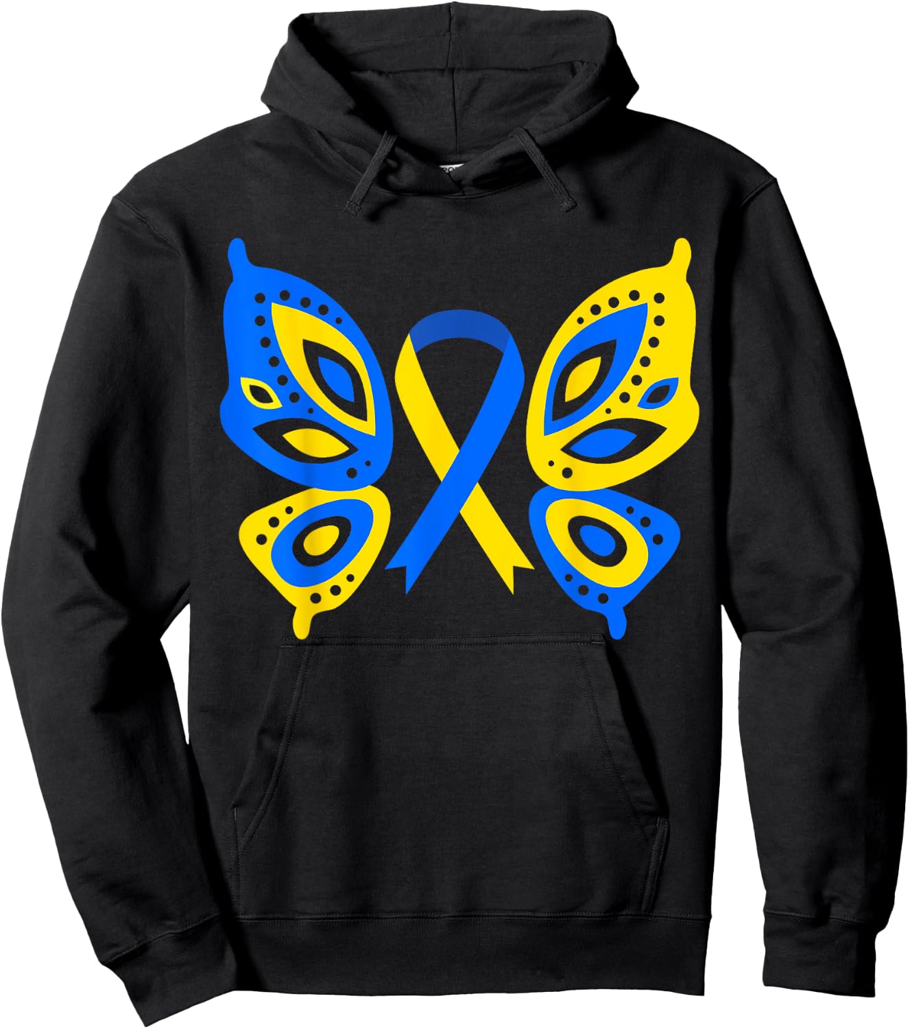 World Down Syndrome Day Butterfly Hoodie - Hoodie | Black