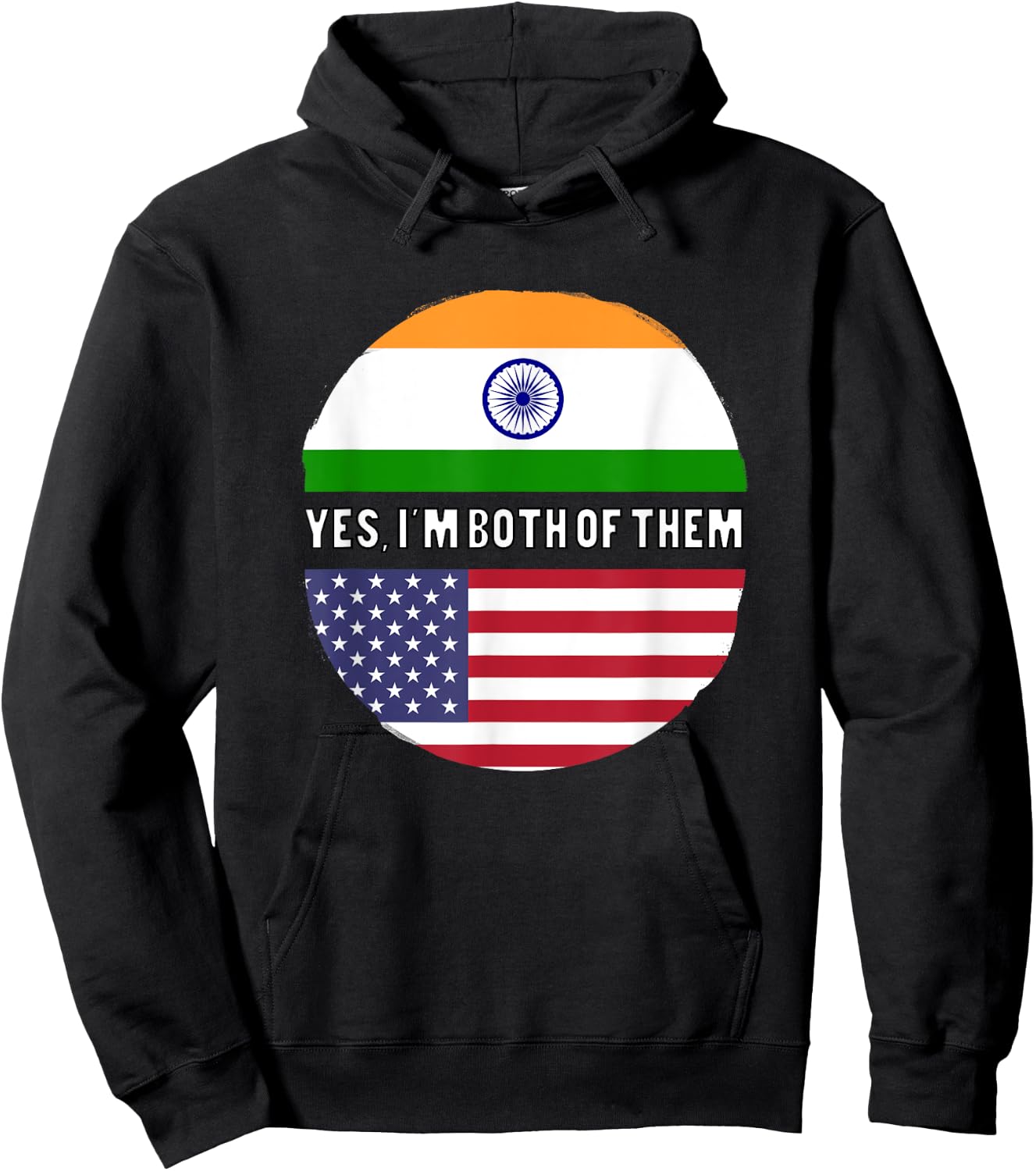 America USA American India Indian Mixed DNA Flag Hoodie - Hoodie | Black