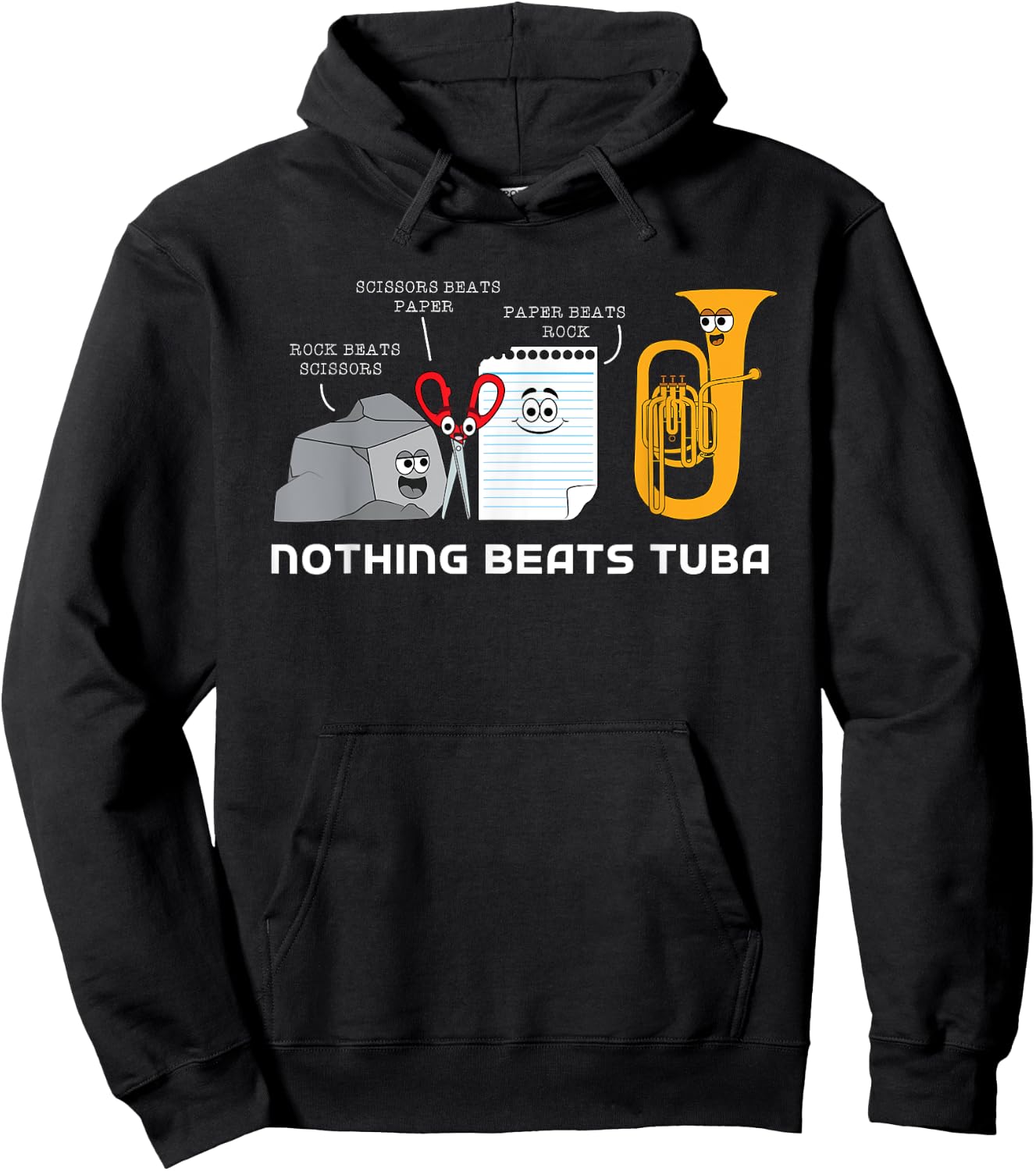 Rock Paper Siccor Nothing Beats Tuba Hoodie - Hoodie | Black