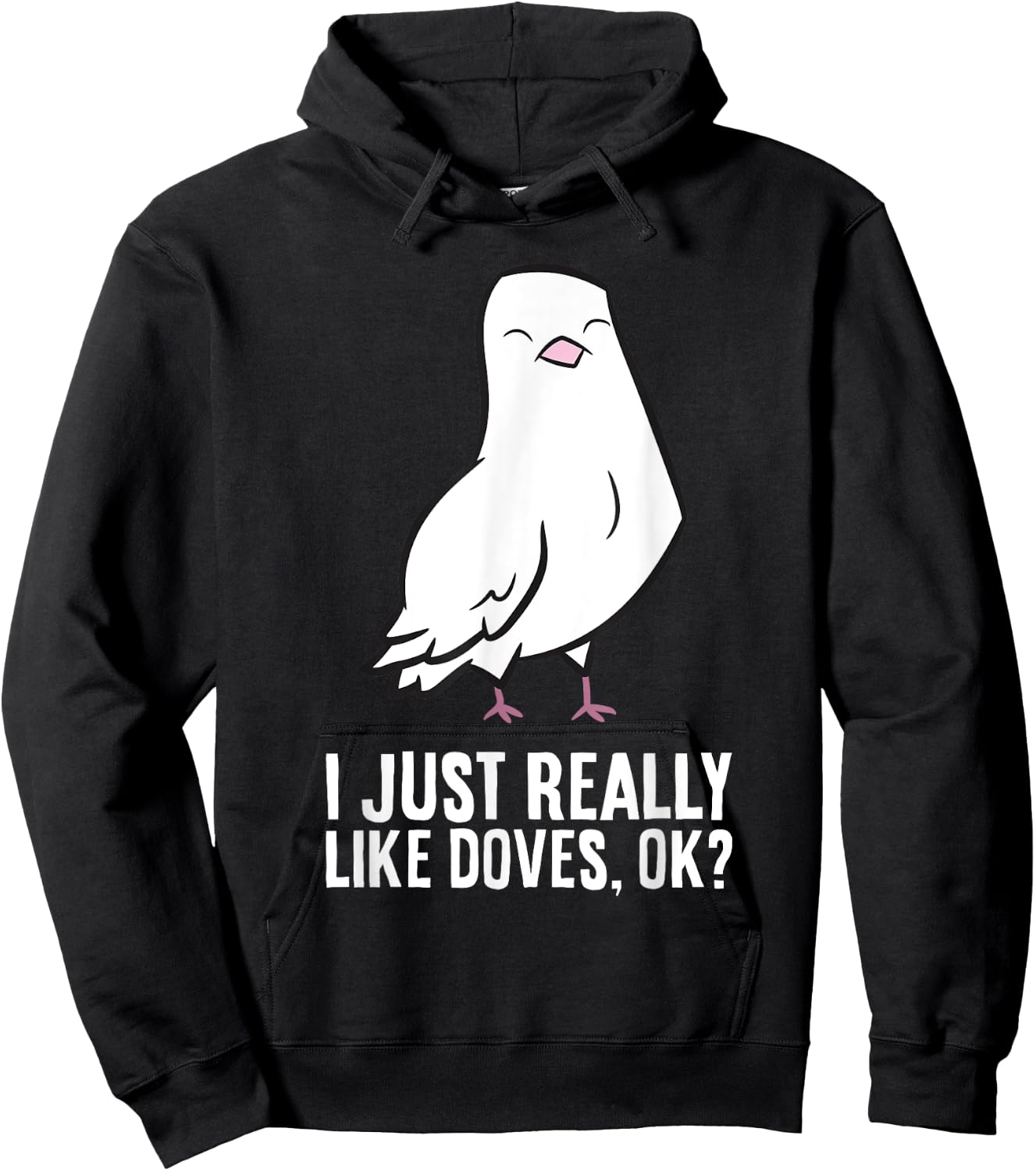 Dove Bird Lover I Just Really Like Doves Hoodie - Hoodie | Black