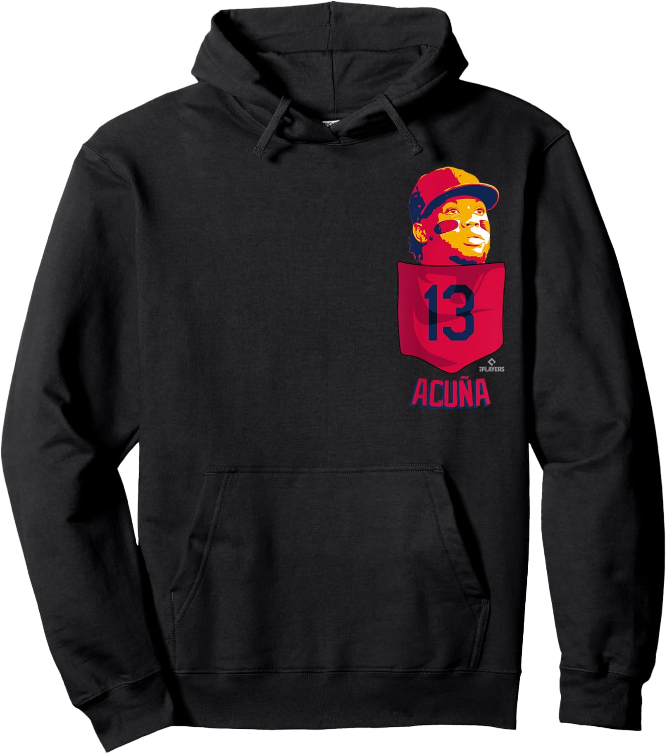 Ronald Acuna Jr. Atlanta Baseball Pocket MLBPA Hoodie - Hoodie | Black