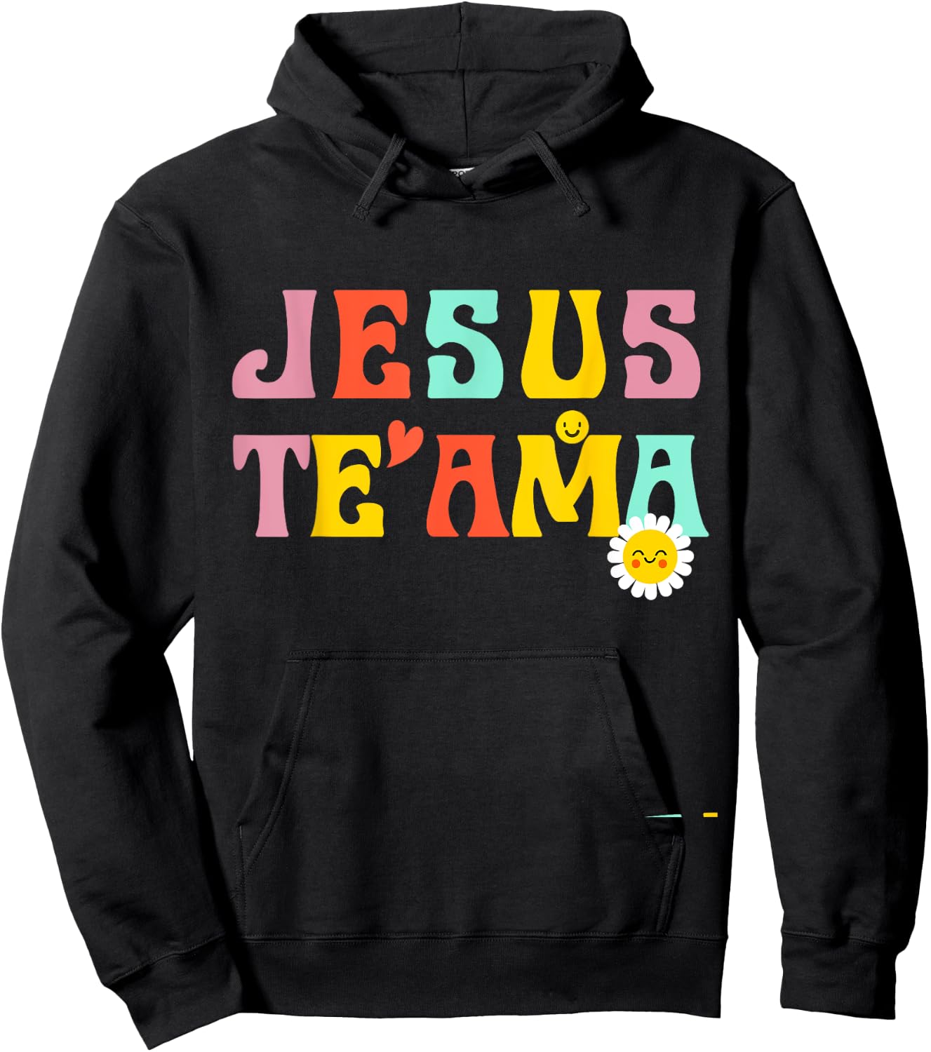 Camiseta Cristiana Para Mujer Espanol Spanish Jesus Te Ama Hoodie - Hoodie | Black