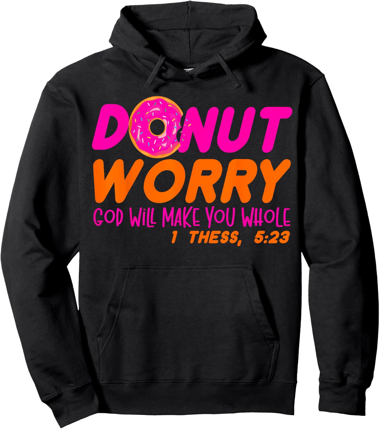 God will make you whole funny men women Jesus doughnut donut Hoodie - Hoodie | Black